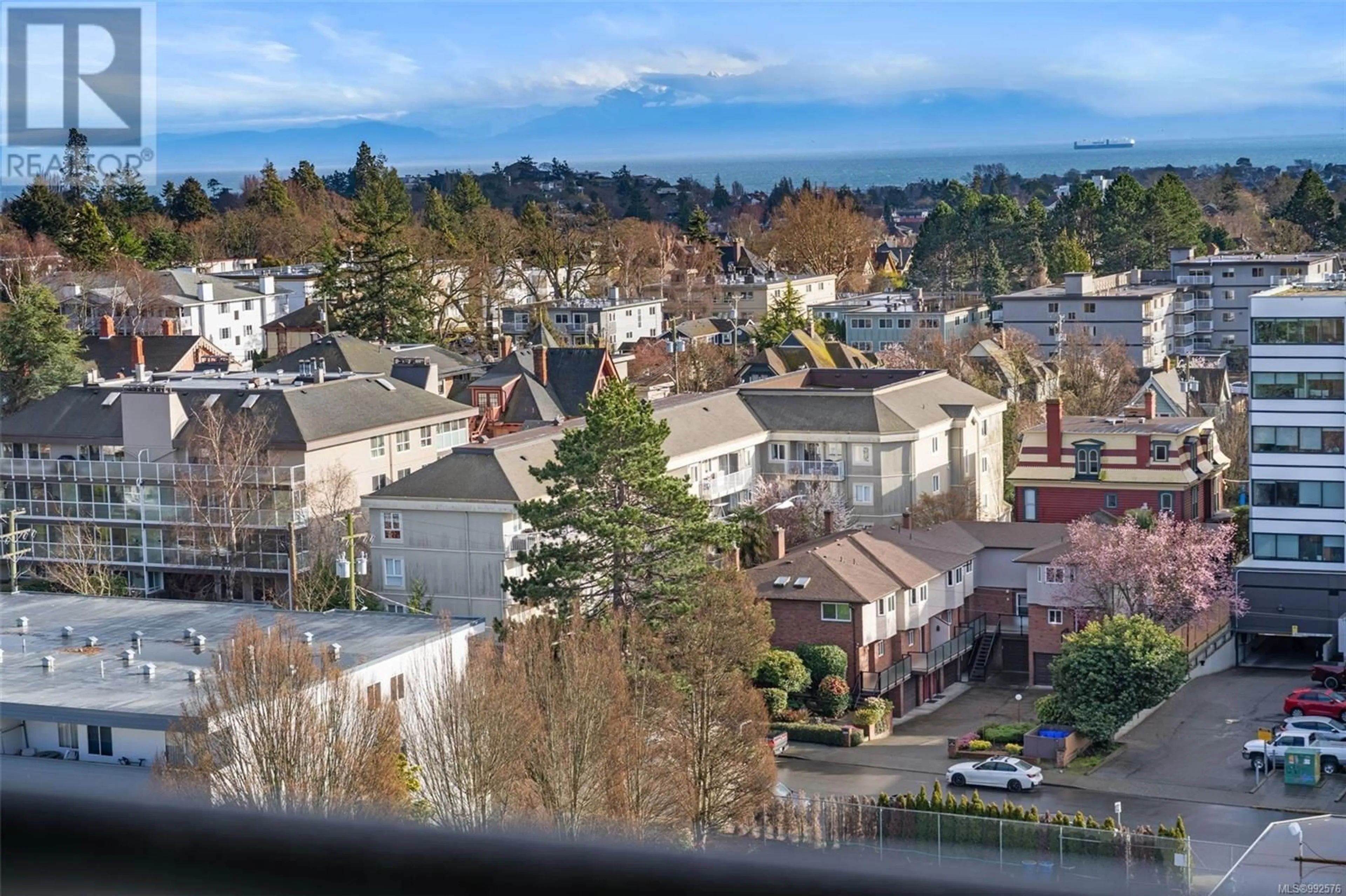 A pic from outside/outdoor area/front of a property/back of a property/a pic from drone, city buildings view from balcony for 1108 - 1100 YATES STREET, Victoria British Columbia V8V0H5