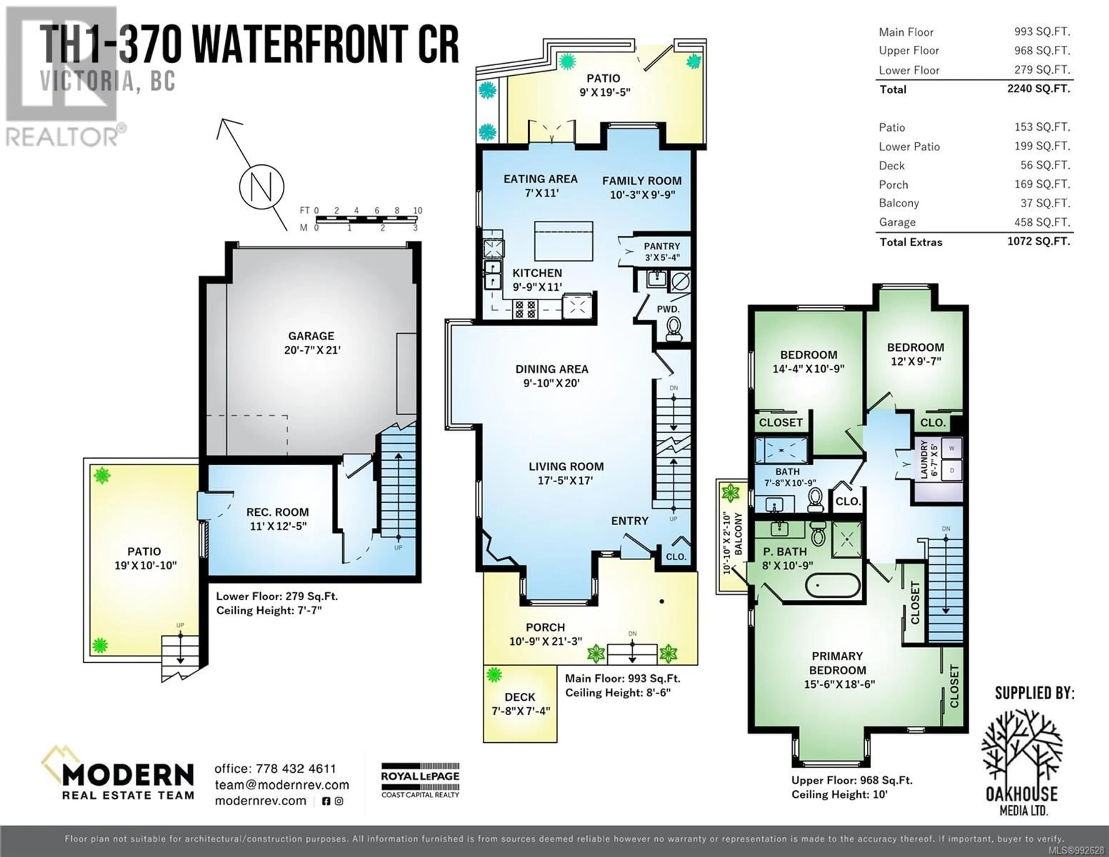 Floor plan for TH1 - 370 WATERFRONT CRESCENT, Victoria British Columbia V8T5K3