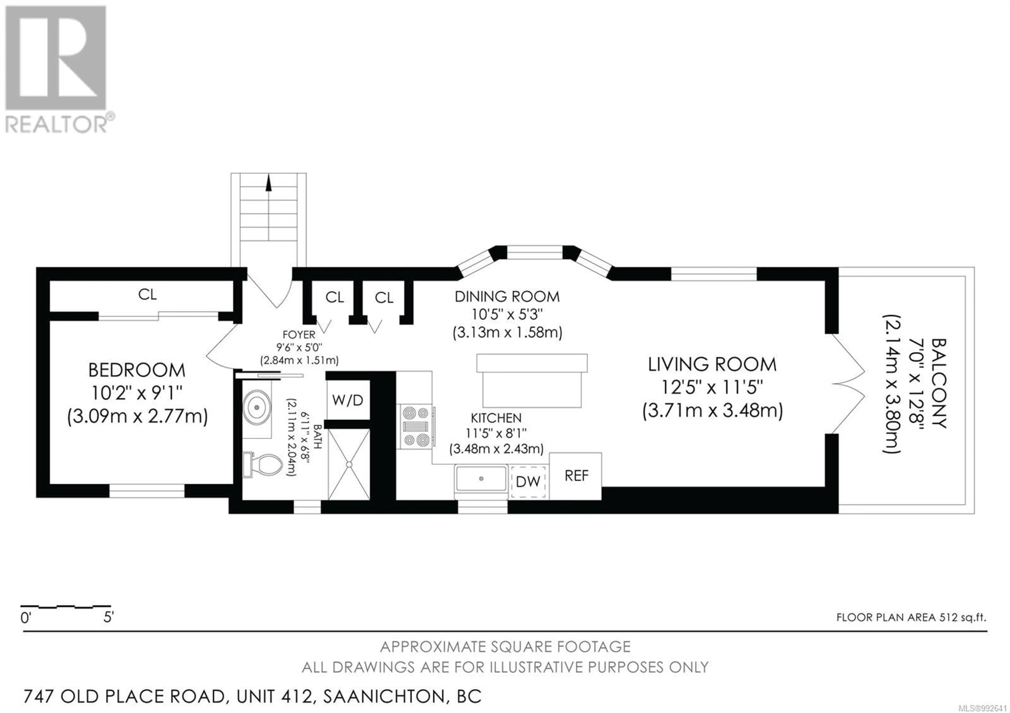 Floor plan for 412 - 747 OLD PLACE ROAD, Central Saanich British Columbia V8M0C3