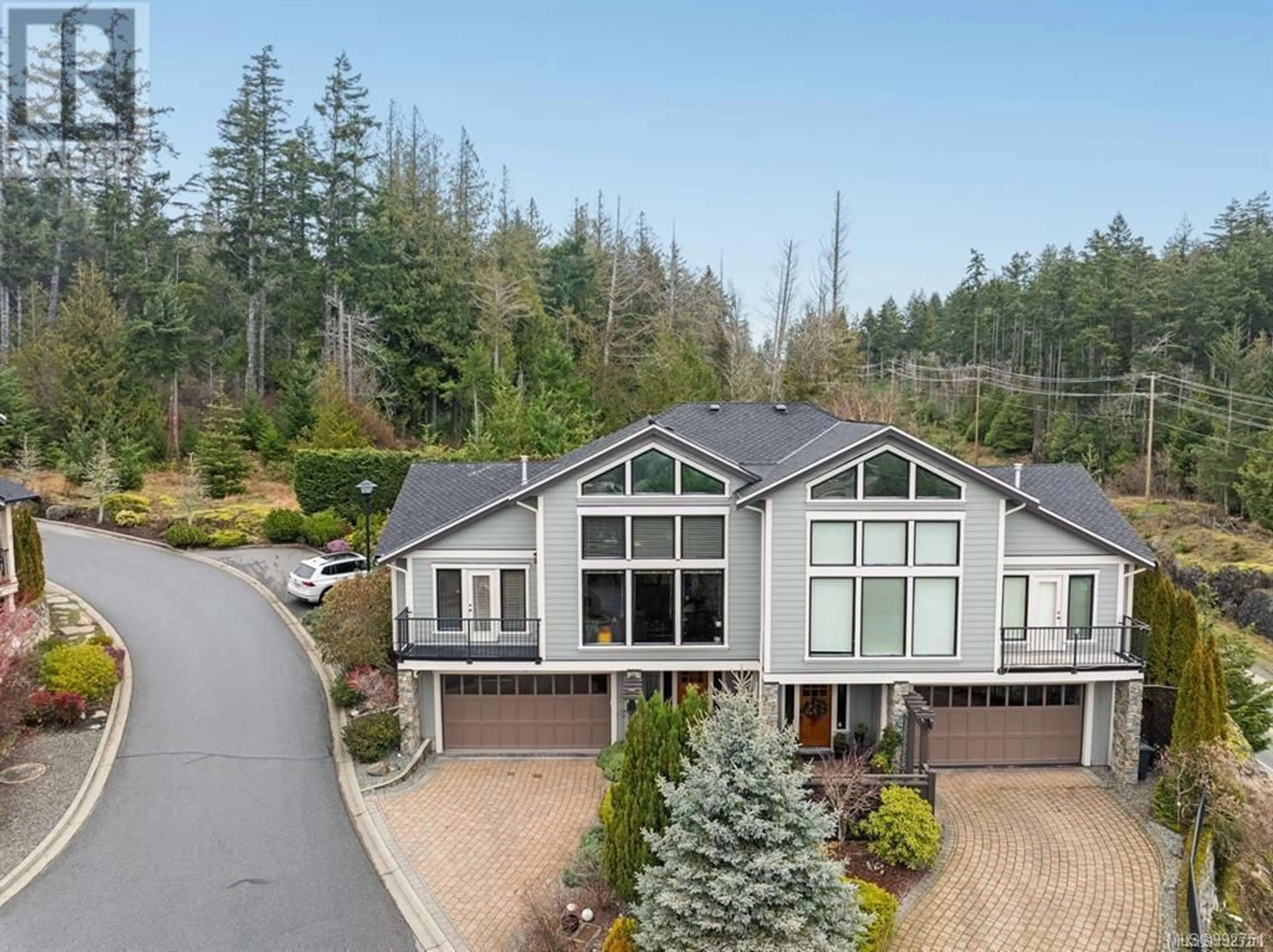 A pic from outside/outdoor area/front of a property/back of a property/a pic from drone, mountain view for 6 - 614 GRANROSE TERRACE, Colwood British Columbia V9C0C9