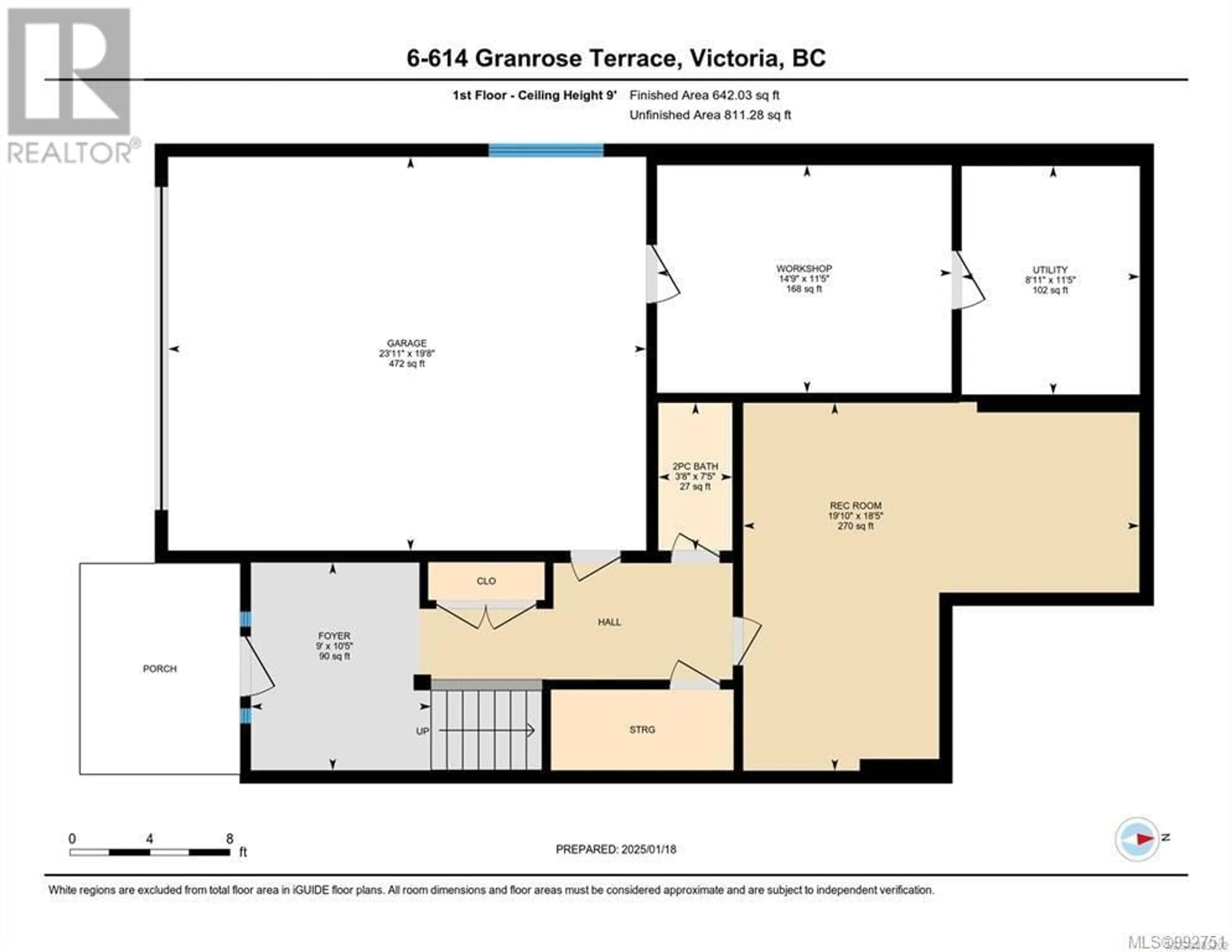 Floor plan for 6 - 614 GRANROSE TERRACE, Colwood British Columbia V9C0C9