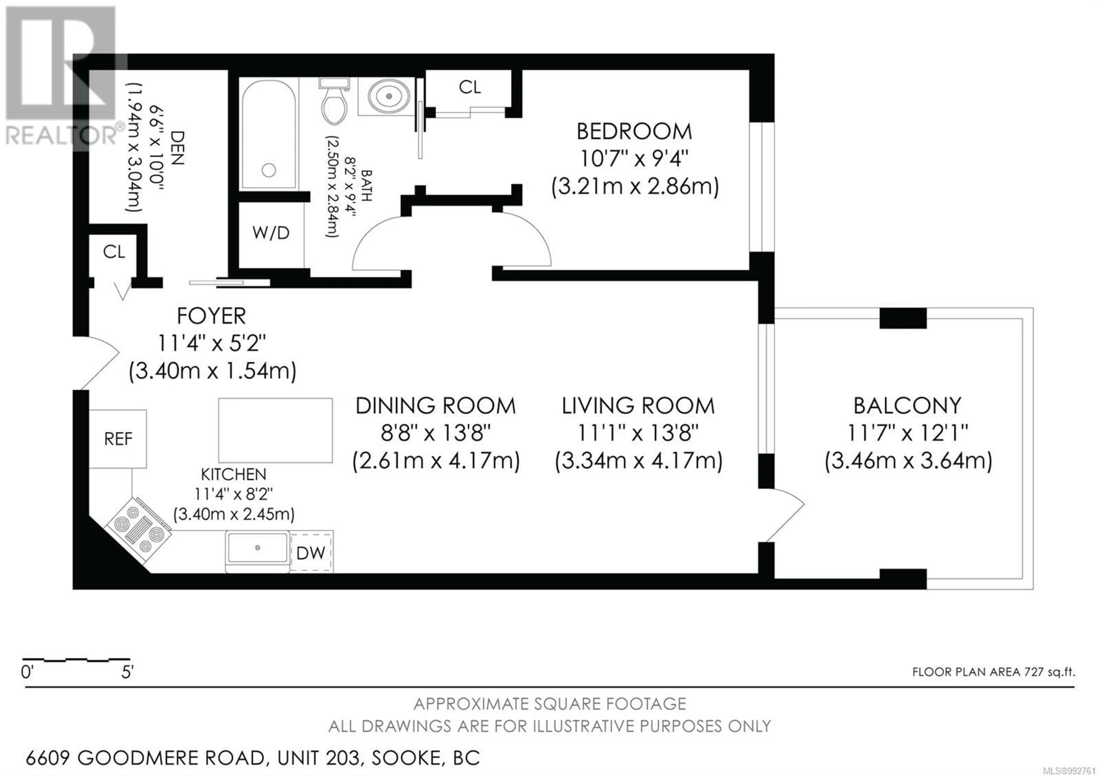 Floor plan for 203 - 6609 GOODMERE ROAD, Sooke British Columbia V9Z1P5