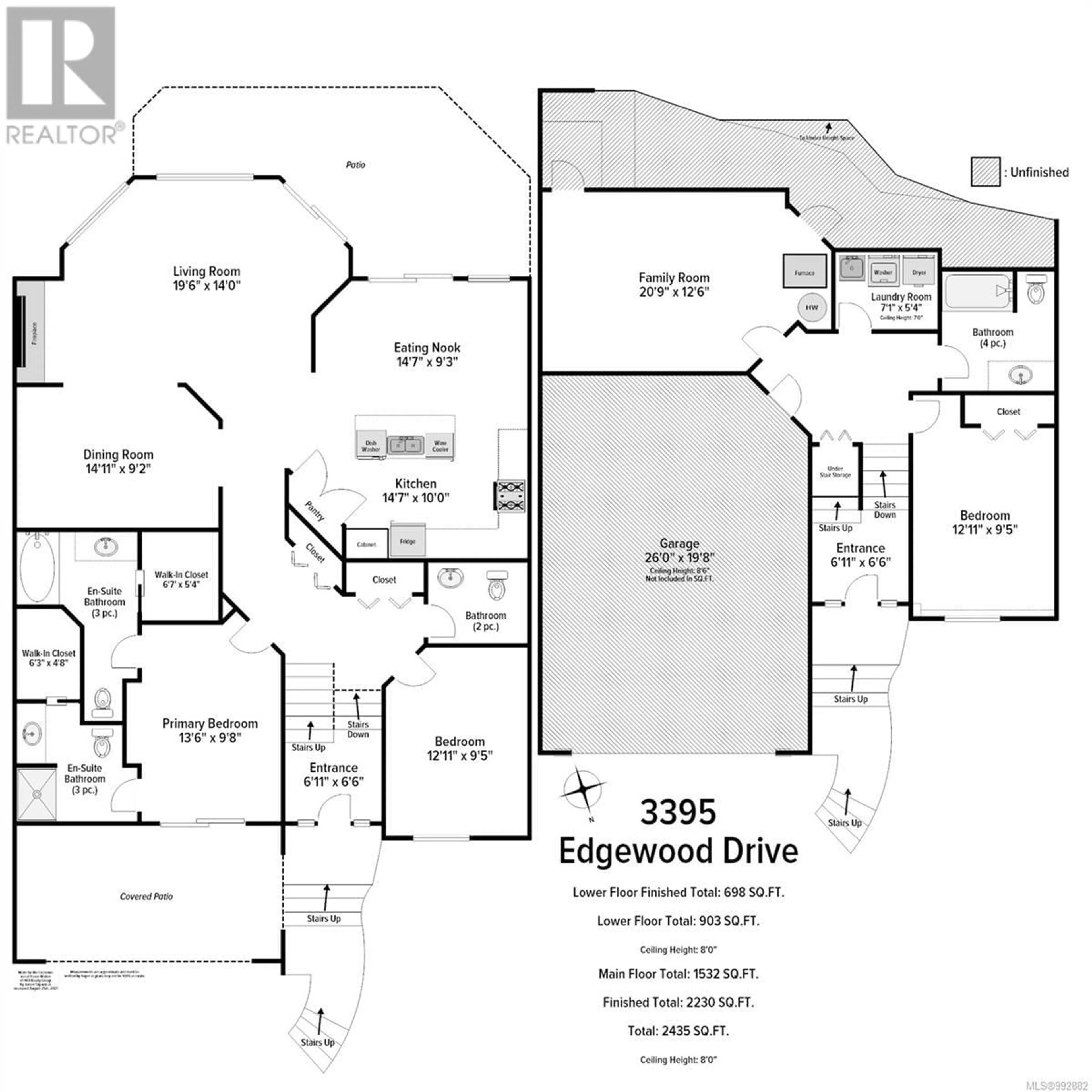 Floor plan for 3395 EDGEWOOD DRIVE, Nanaimo British Columbia V9T5V2