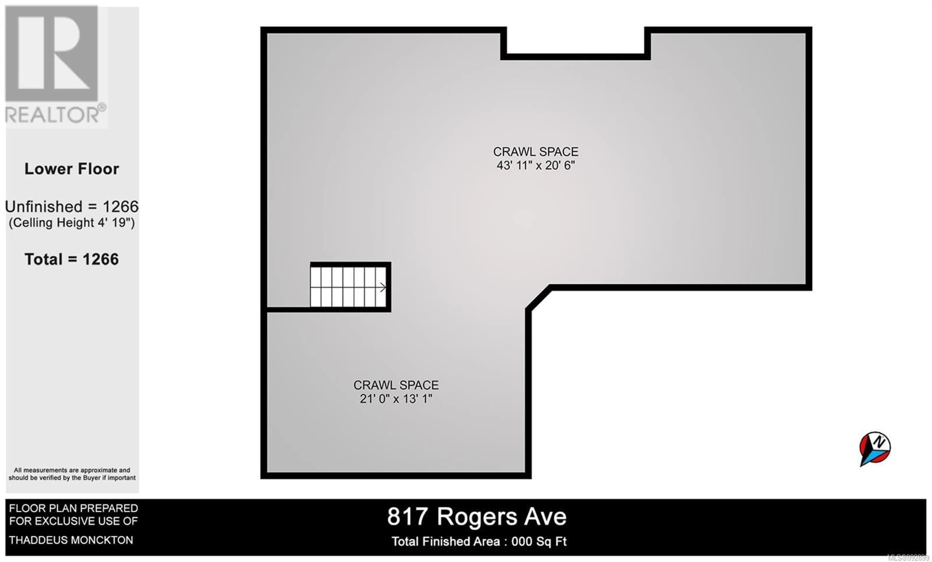 Floor plan for 817 ROGERS AVENUE, Saanich British Columbia V8X3R1