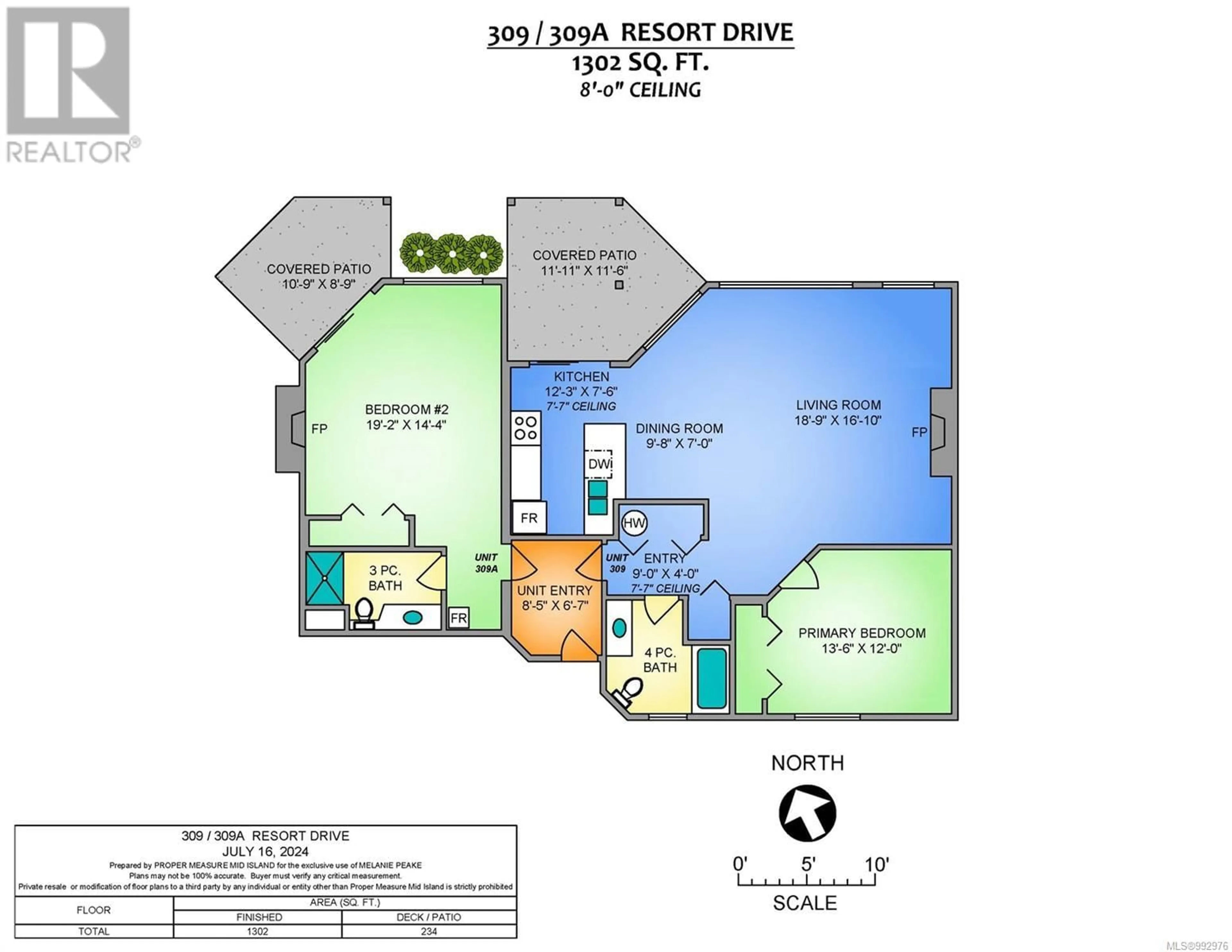 Floor plan for 309 - 1165 RESORT DRIVE, Parksville British Columbia V9P2E2
