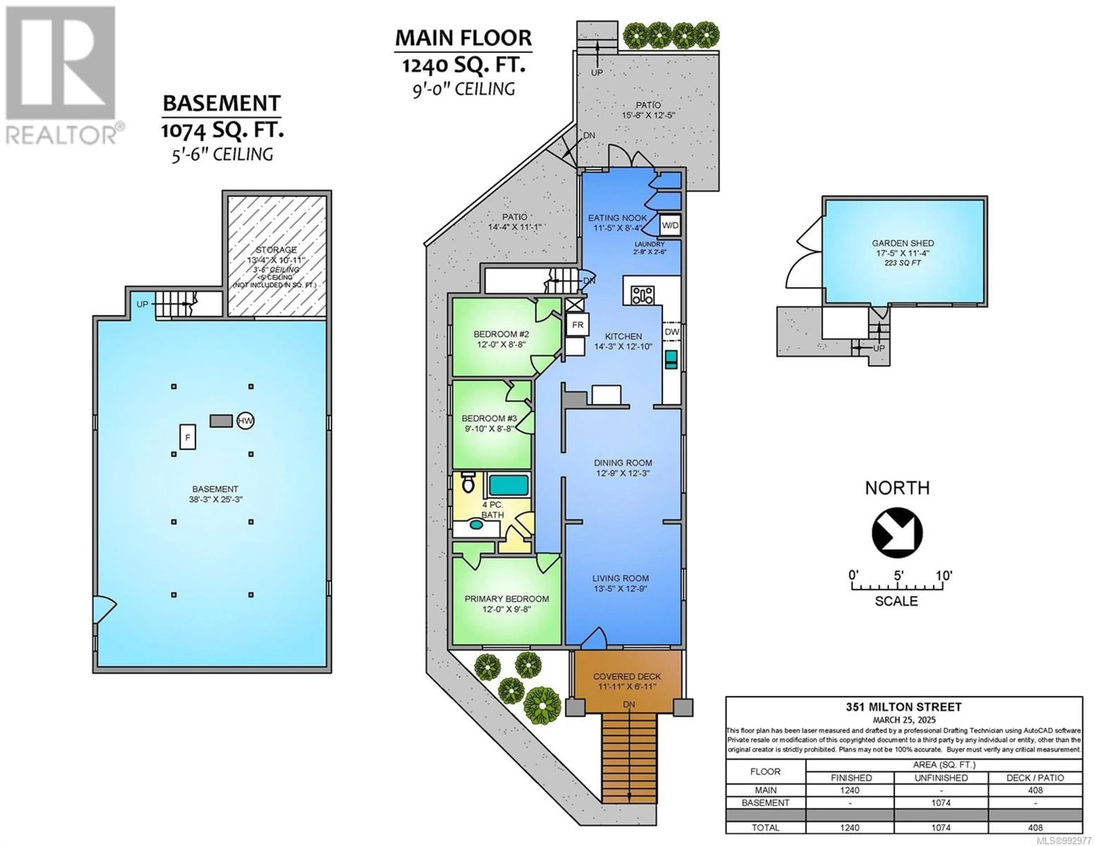 Floor plan for 351 MILTON STREET, Nanaimo British Columbia V9R2K8