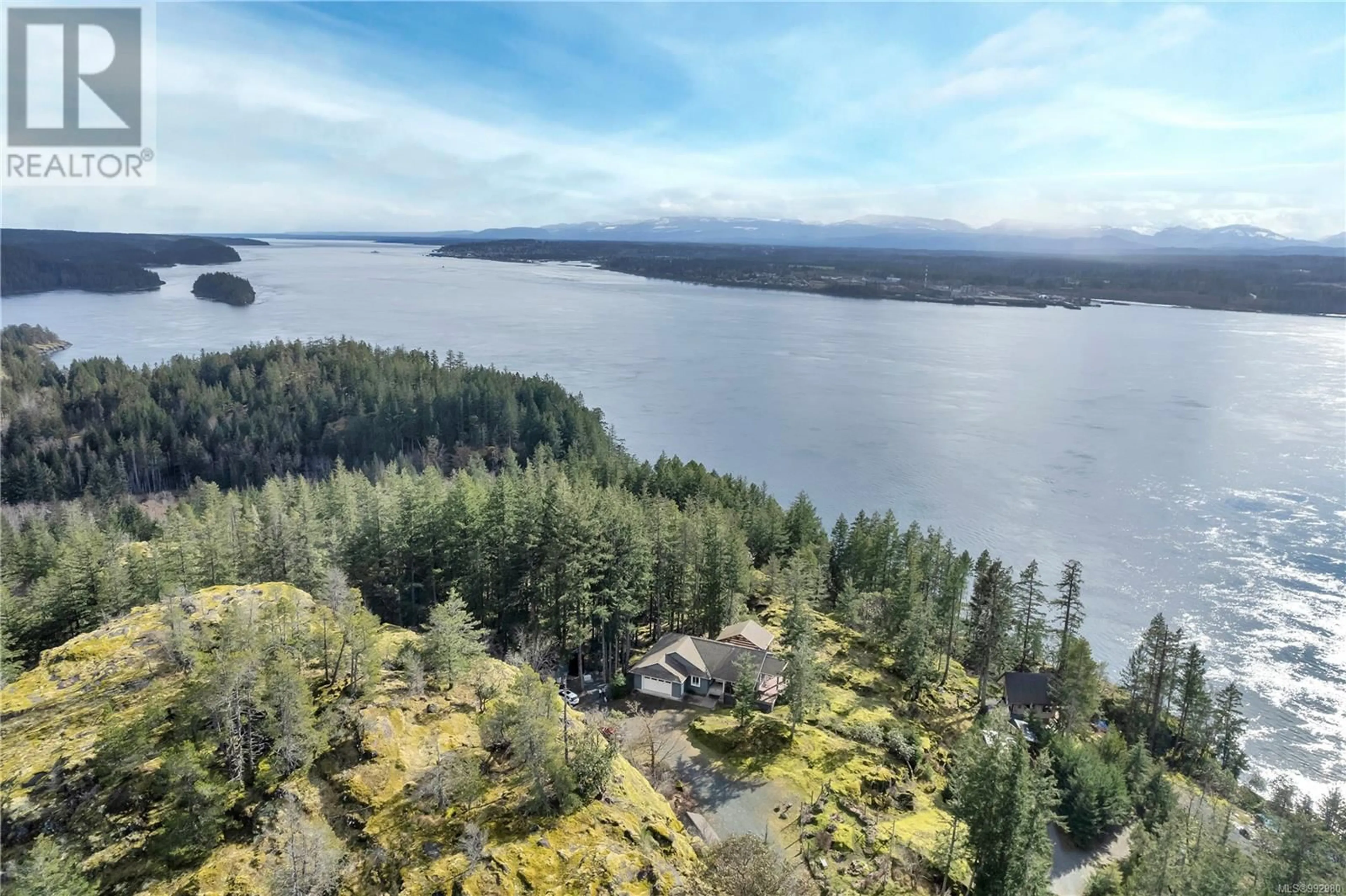A pic from outside/outdoor area/front of a property/back of a property/a pic from drone, water/lake/river/ocean view for 1223 LEISHMANS ROAD, Quadra Island British Columbia V0P1H0