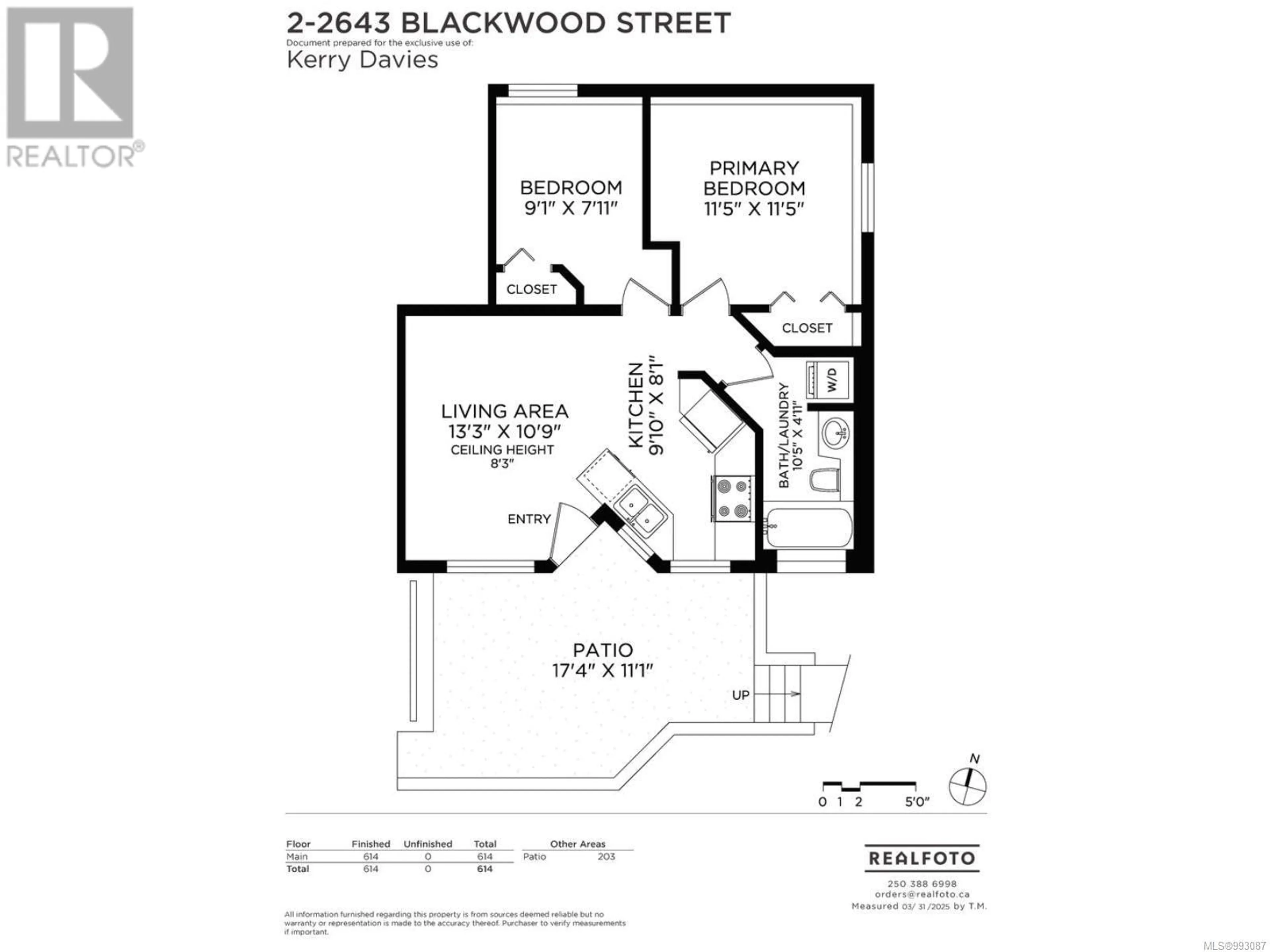 Floor plan for 2 - 2643 BLACKWOOD STREET, Victoria British Columbia V8T3E6
