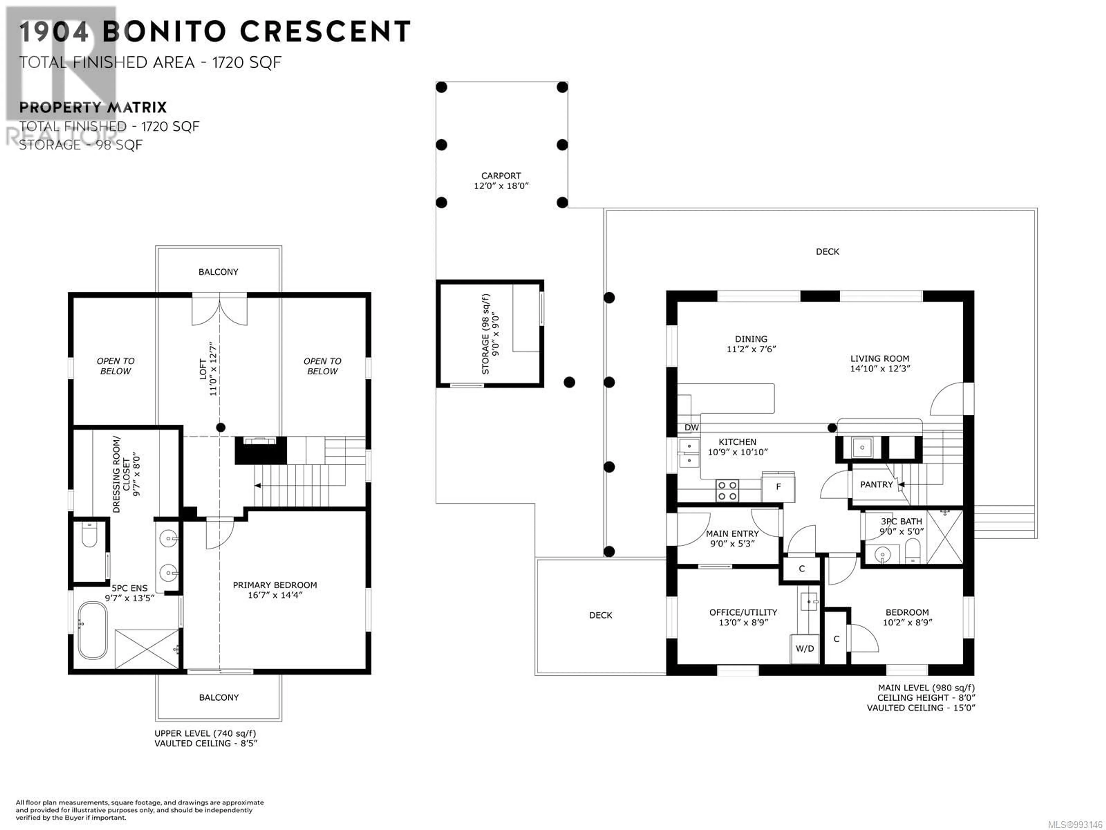 Floor plan for 1904 BONITO CRESCENT, Nanoose Bay British Columbia V9P9S1