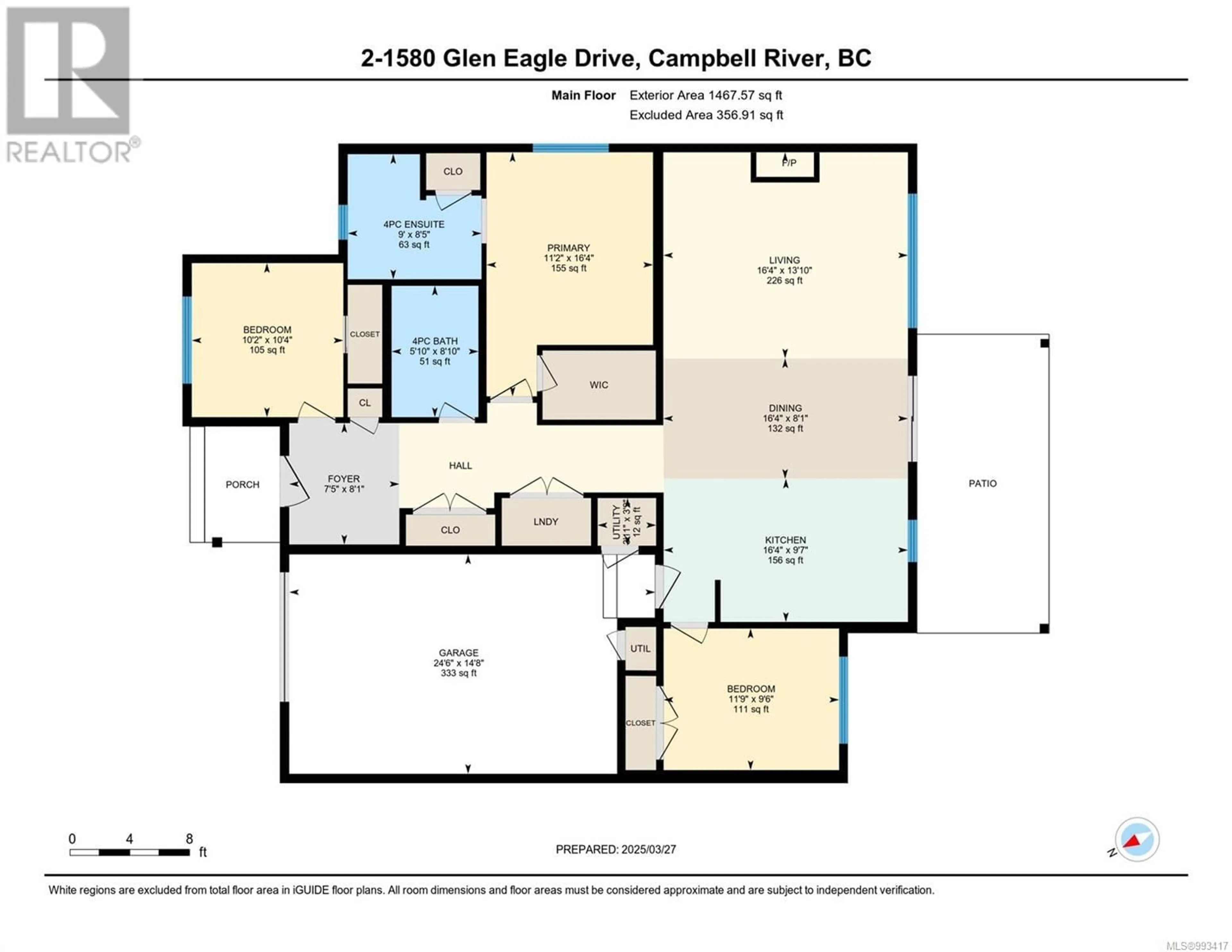 Floor plan for 2 - 1580 GLEN EAGLE DRIVE, Campbell River British Columbia V9W0B3
