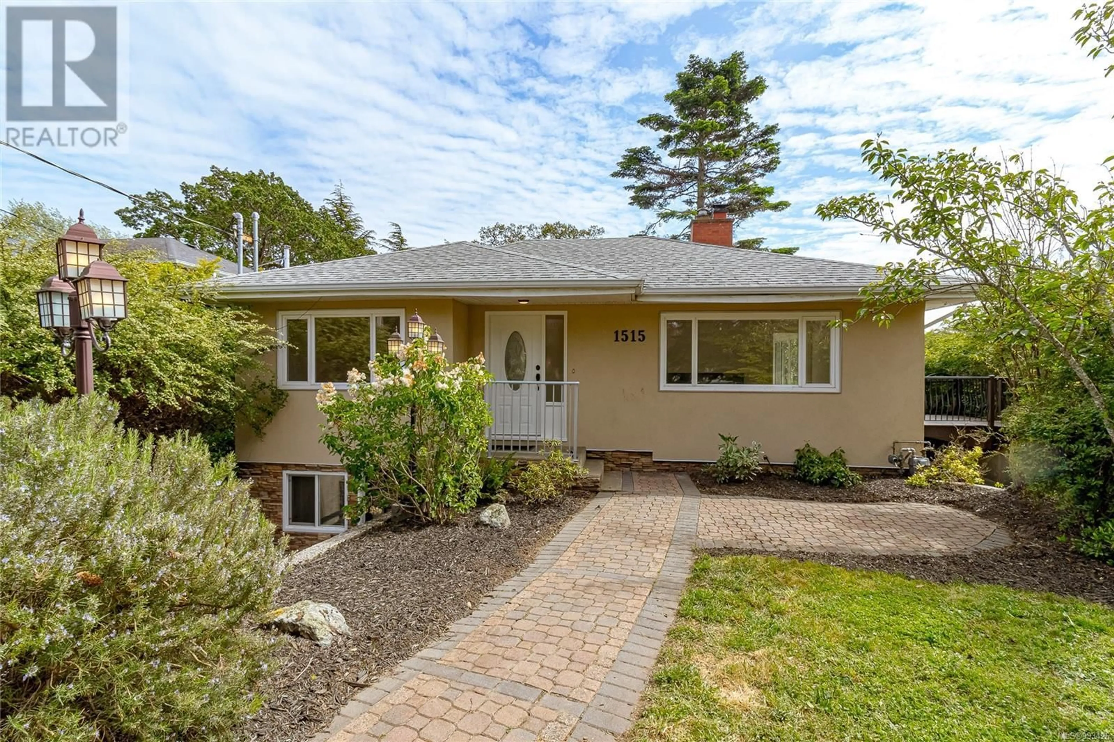 Home with brick exterior material, street for 1515 ARROW ROAD, Saanich British Columbia V8N1C3