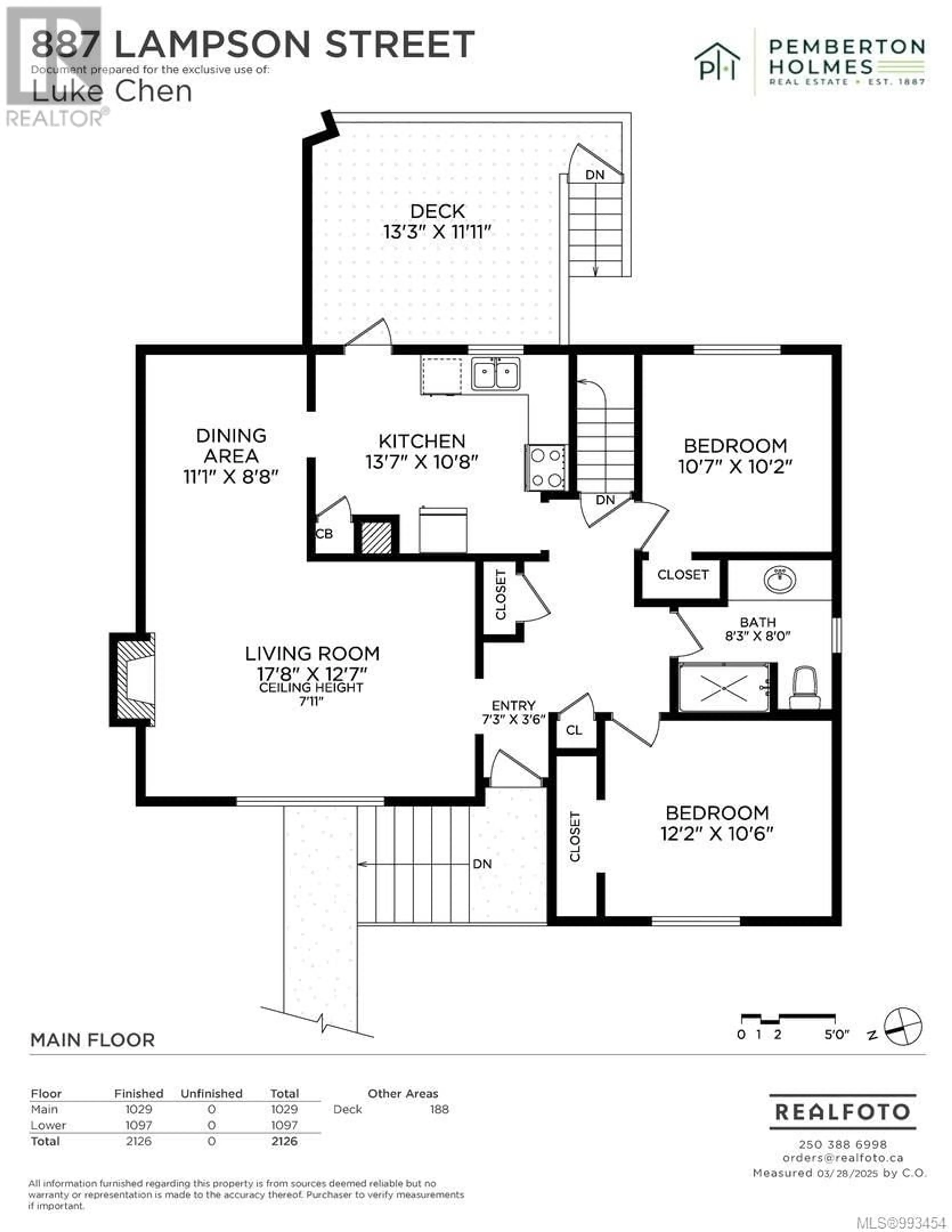 Floor plan for 887 LAMPSON STREET, Esquimalt British Columbia V9A6B6