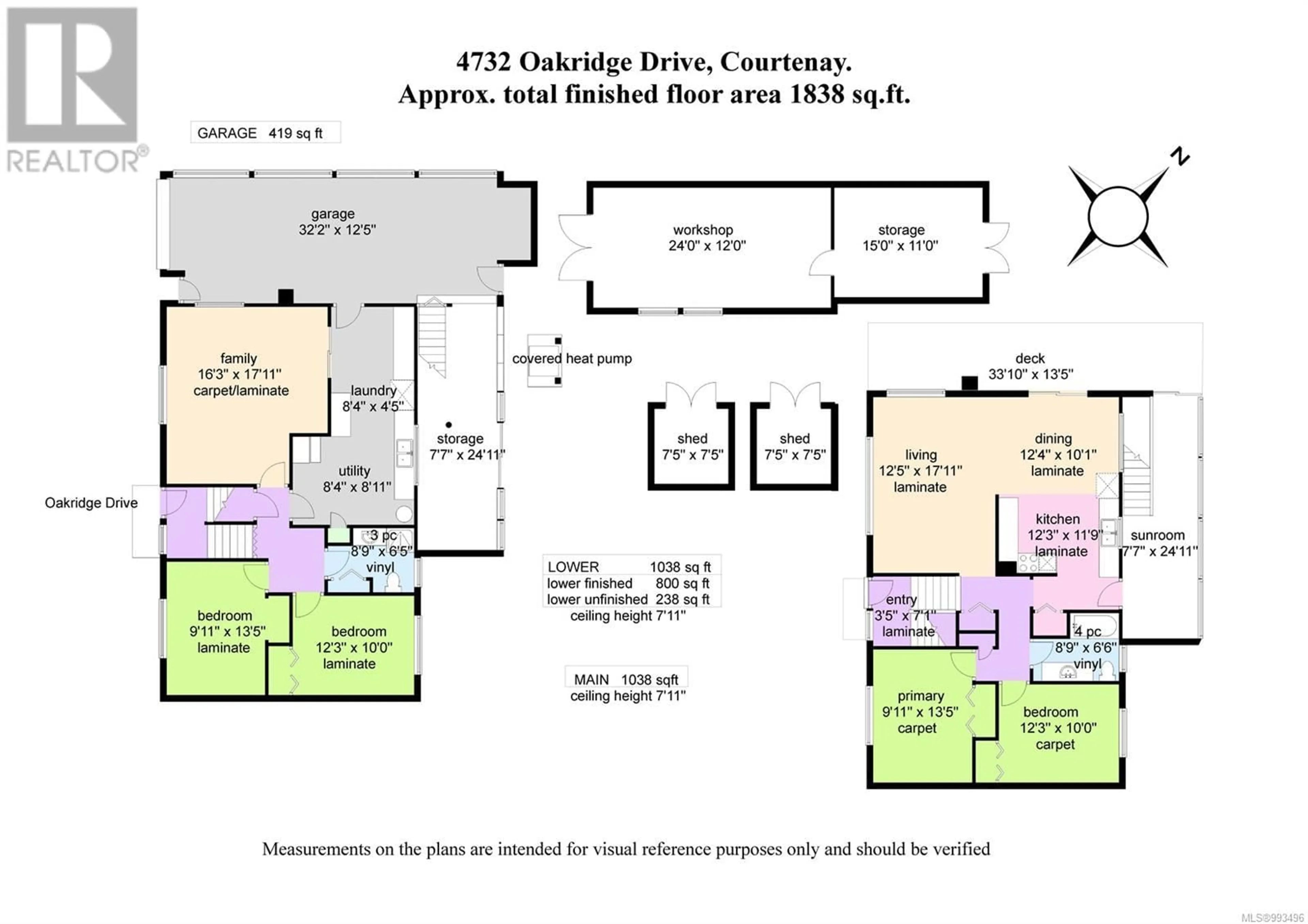 Floor plan for 4732 OAKRIDGE DRIVE, Courtenay British Columbia V9N6A8