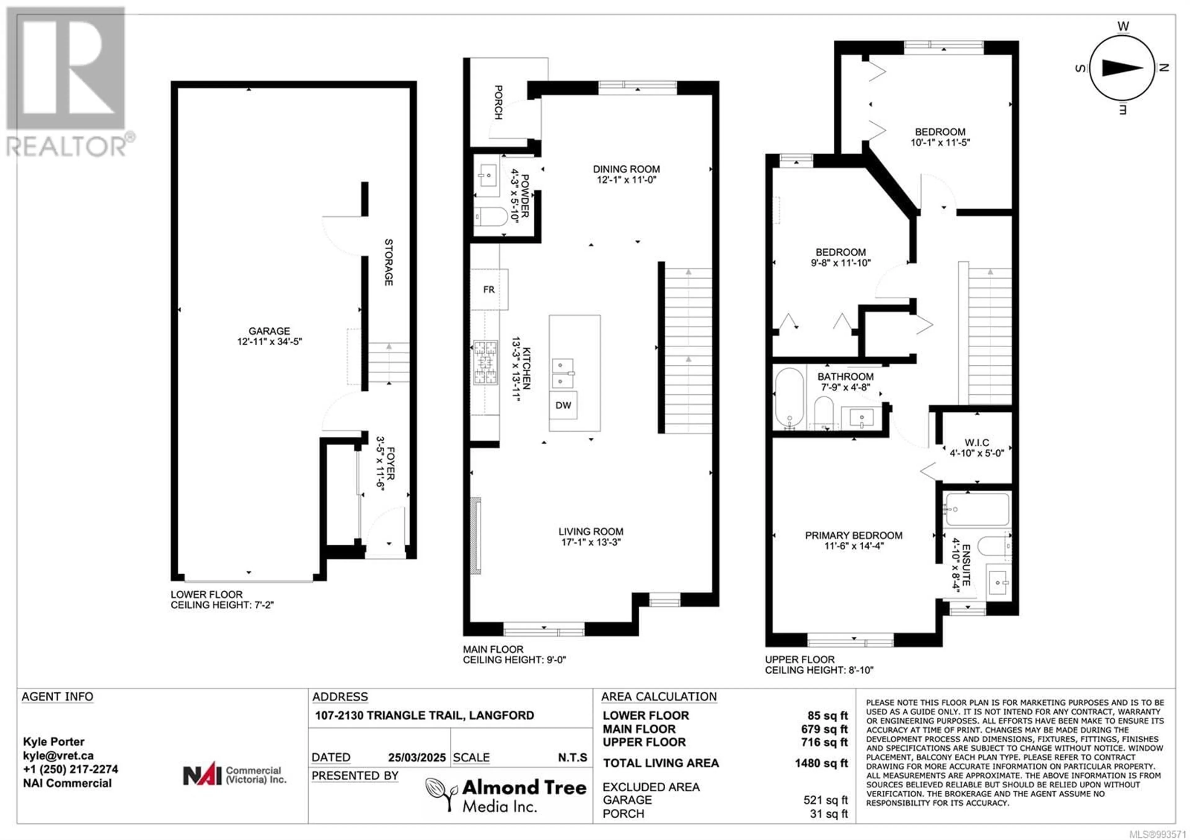 Floor plan for 107 - 2130 TRIANGLE TRAIL, Langford British Columbia V9C0R2