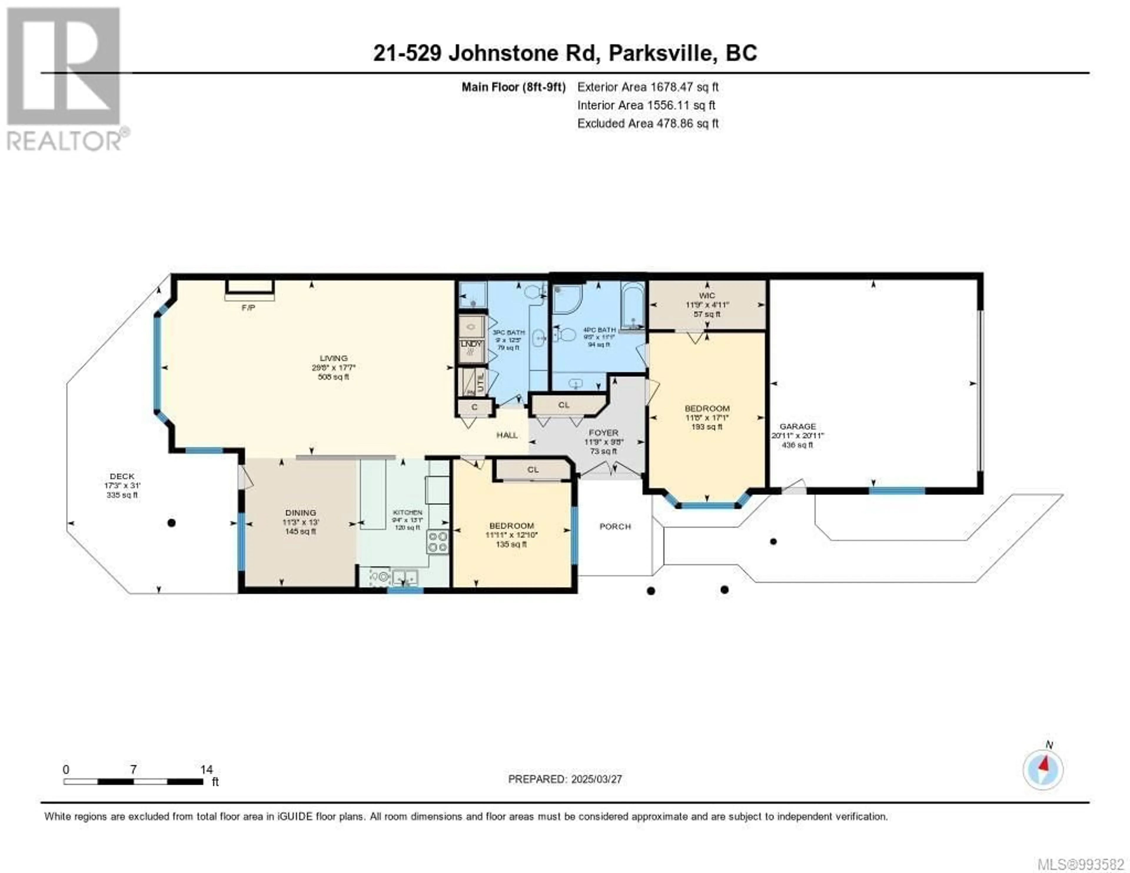 Floor plan for 21 - 529 JOHNSTONE ROAD, Parksville British Columbia V9P2K1