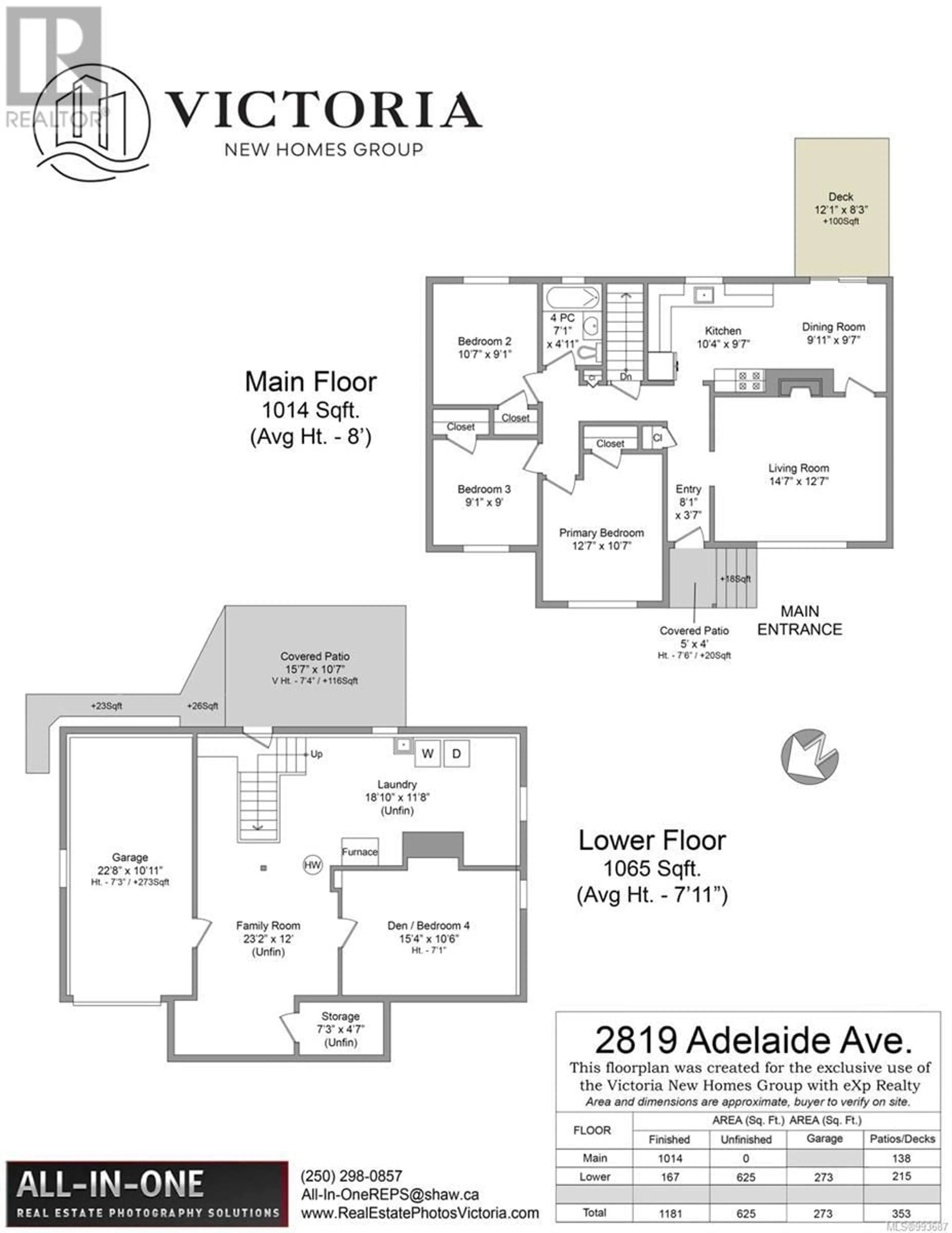 Floor plan for 2819 ADELAIDE AVENUE, Saanich British Columbia V9A2L3