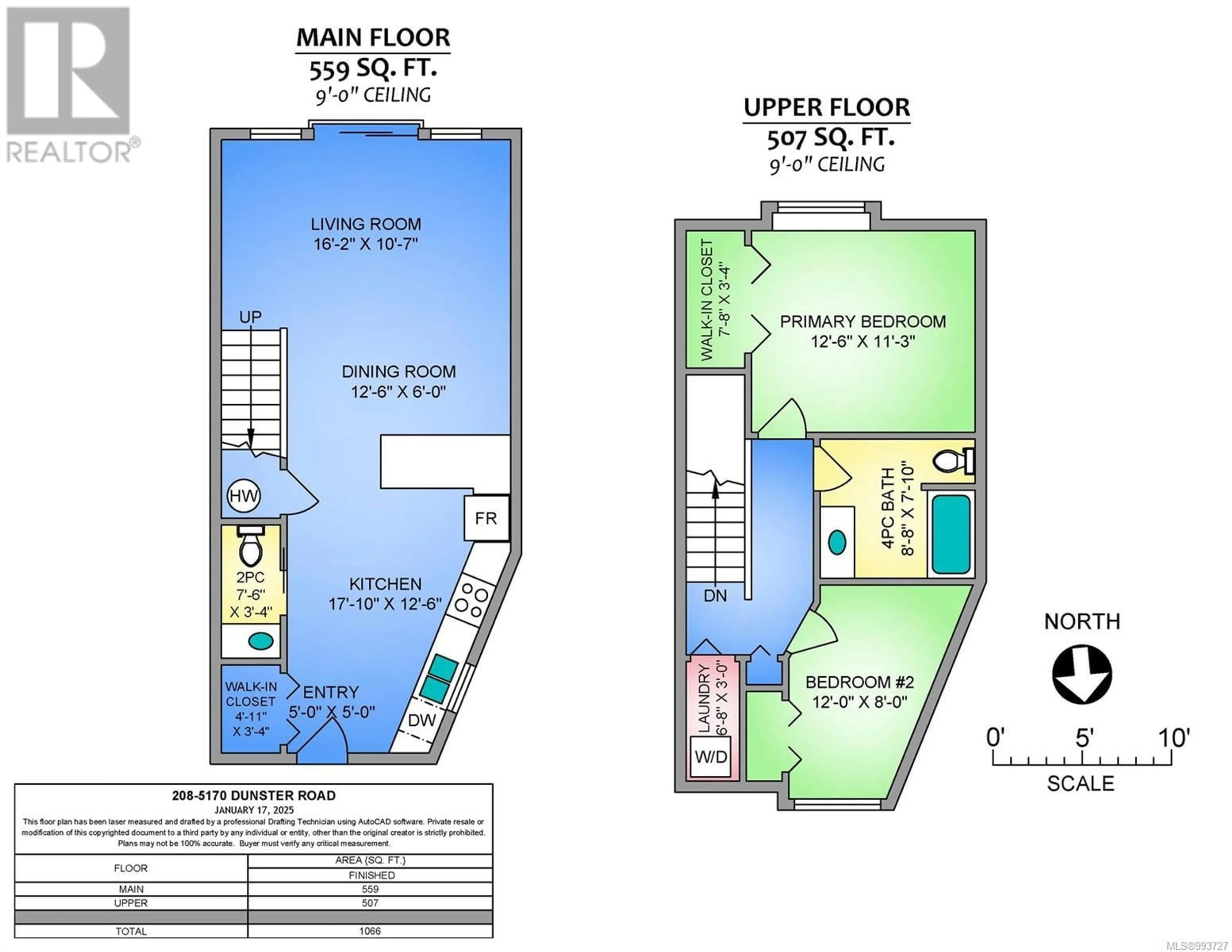 Floor plan for 208 - 5170 DUNSTER ROAD, Nanaimo British Columbia V9T2Z2