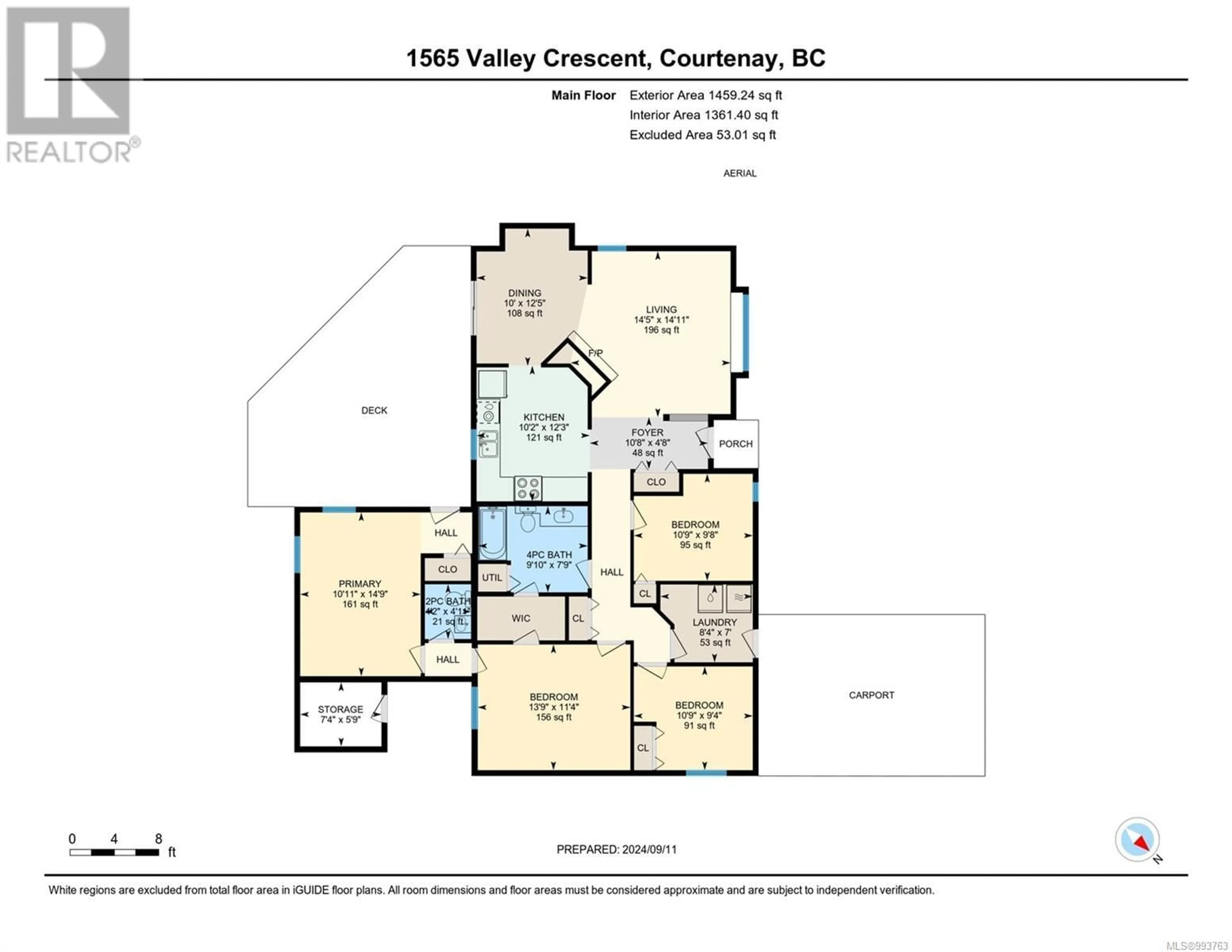 Floor plan for 1565 VALLEY CRESCENT, Courtenay British Columbia V9N3W2