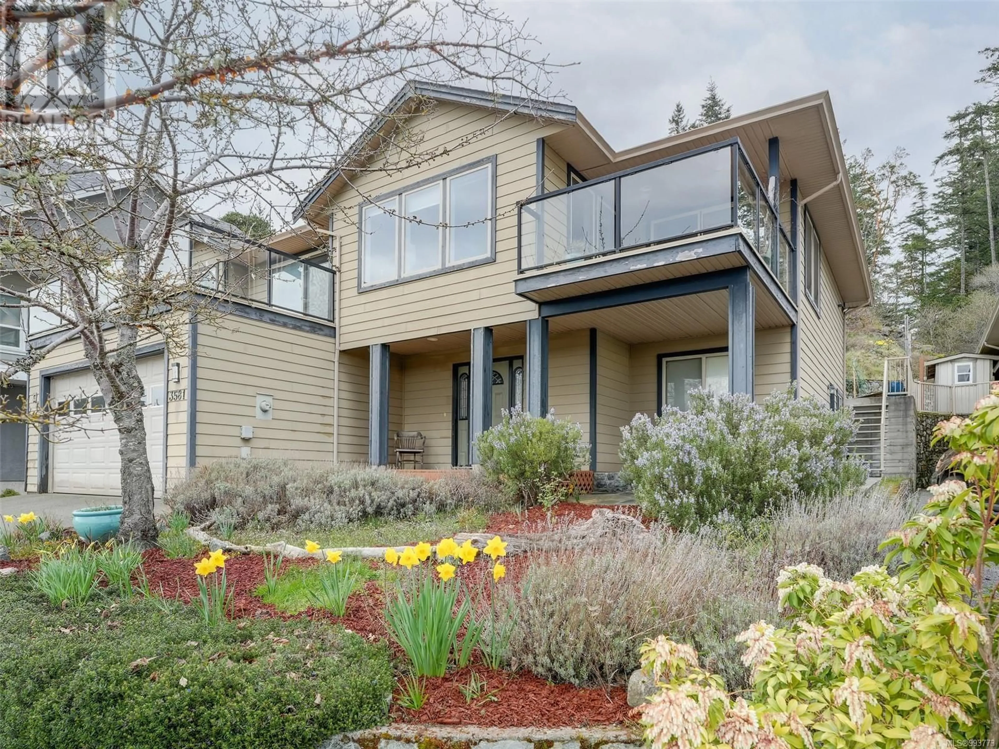 Home with vinyl exterior material, street for 3581 SUN VISTA, Langford British Columbia V9C4J8