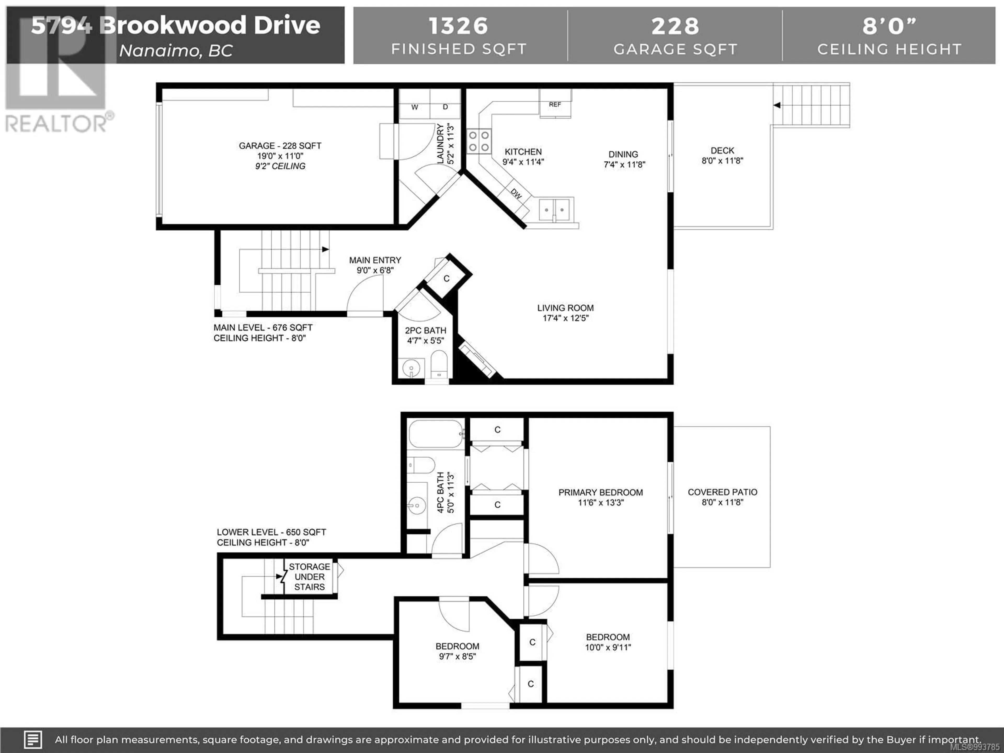 Floor plan for 5794 BROOKWOOD DRIVE, Nanaimo British Columbia V9T6J5