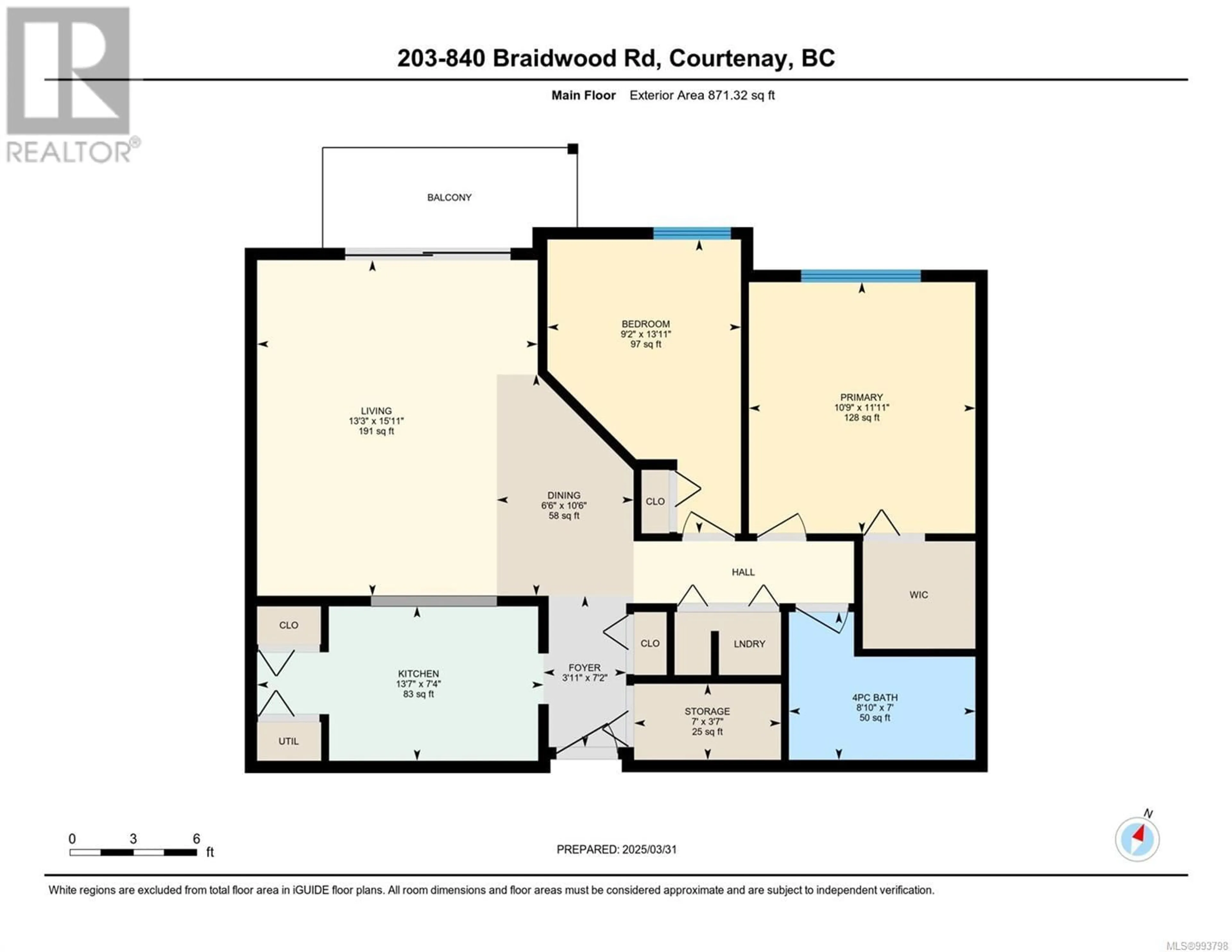 Floor plan for 203 - 840 BRAIDWOOD ROAD, Courtenay British Columbia V9N3R9