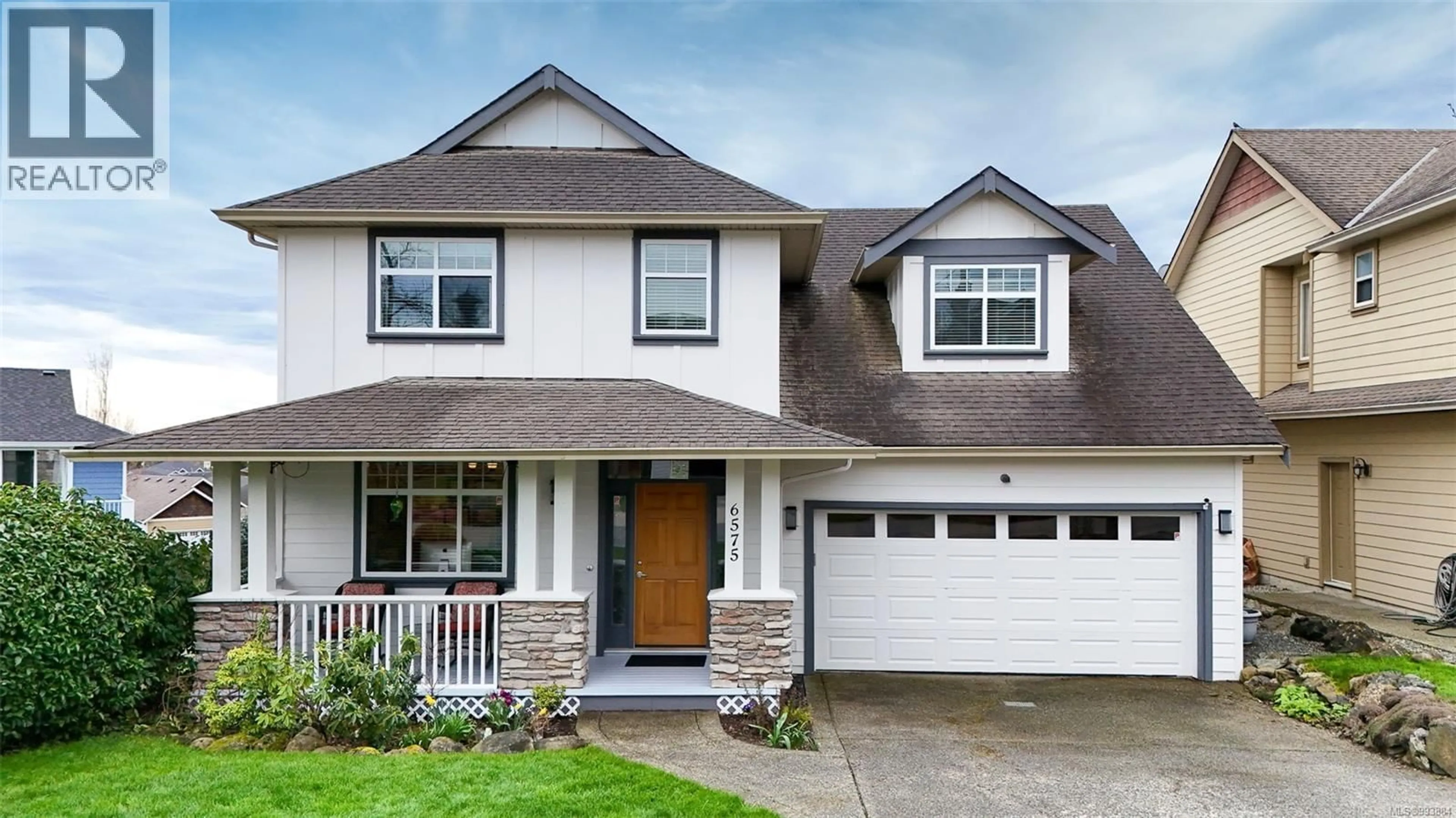 Home with vinyl exterior material, street for 6575 FELDERHOF ROAD, Sooke British Columbia V9Z0V8