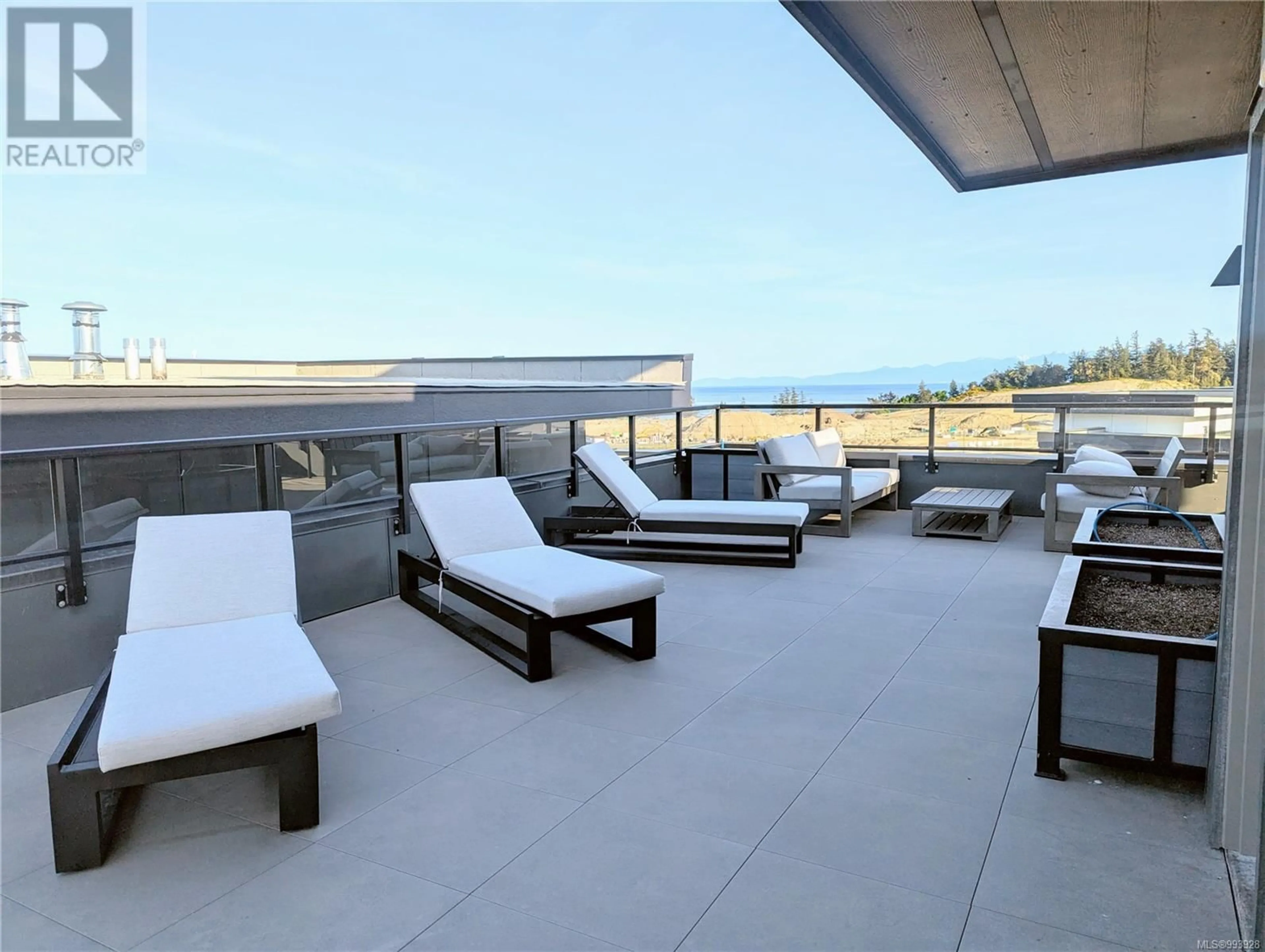 Patio, water/lake/river/ocean view for 408 - 3564A RYDER HESJEDAL WAY, Colwood British Columbia V9C0V3
