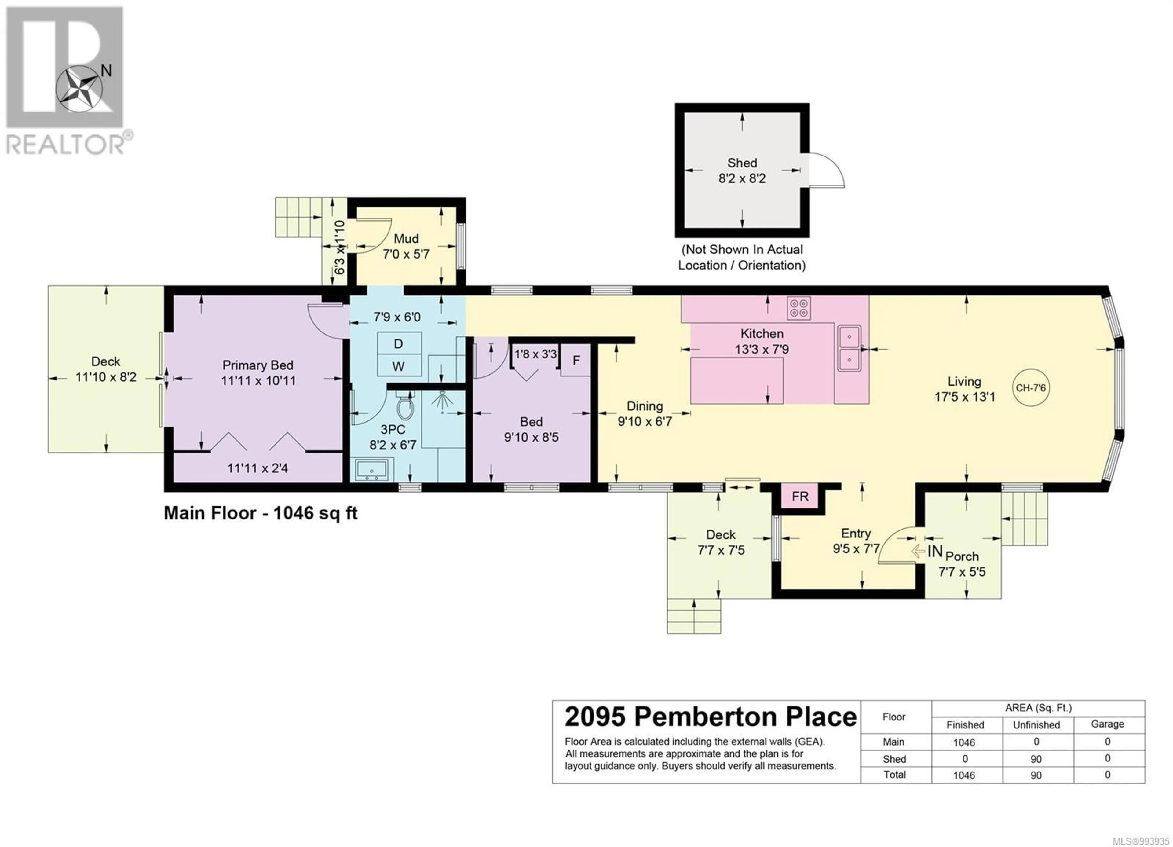 Floor plan for 2095 PEMBERTON PLACE, Comox British Columbia V9M3P8