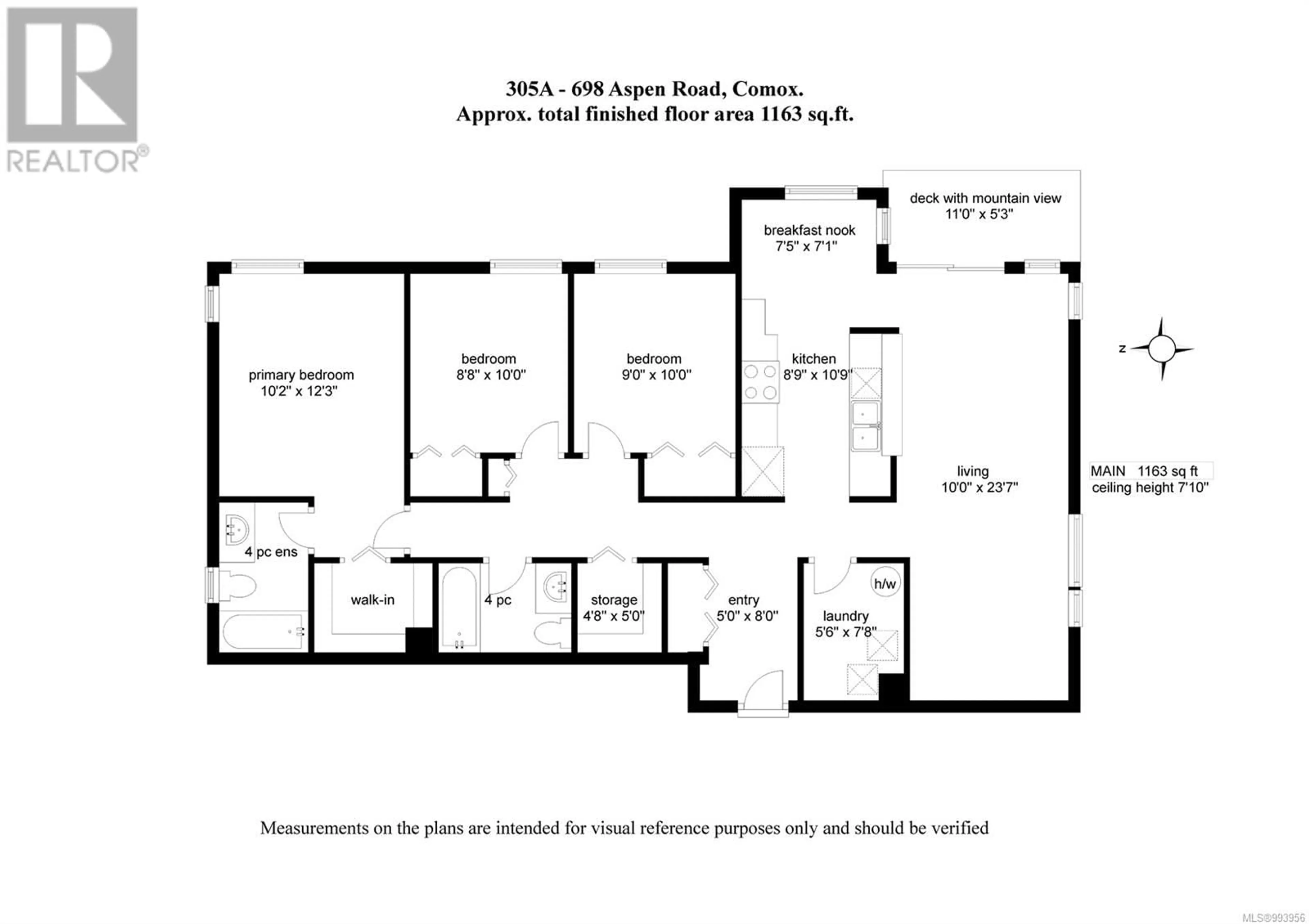 Floor plan for 305A - 698 ASPEN ROAD, Comox British Columbia V9M3S9