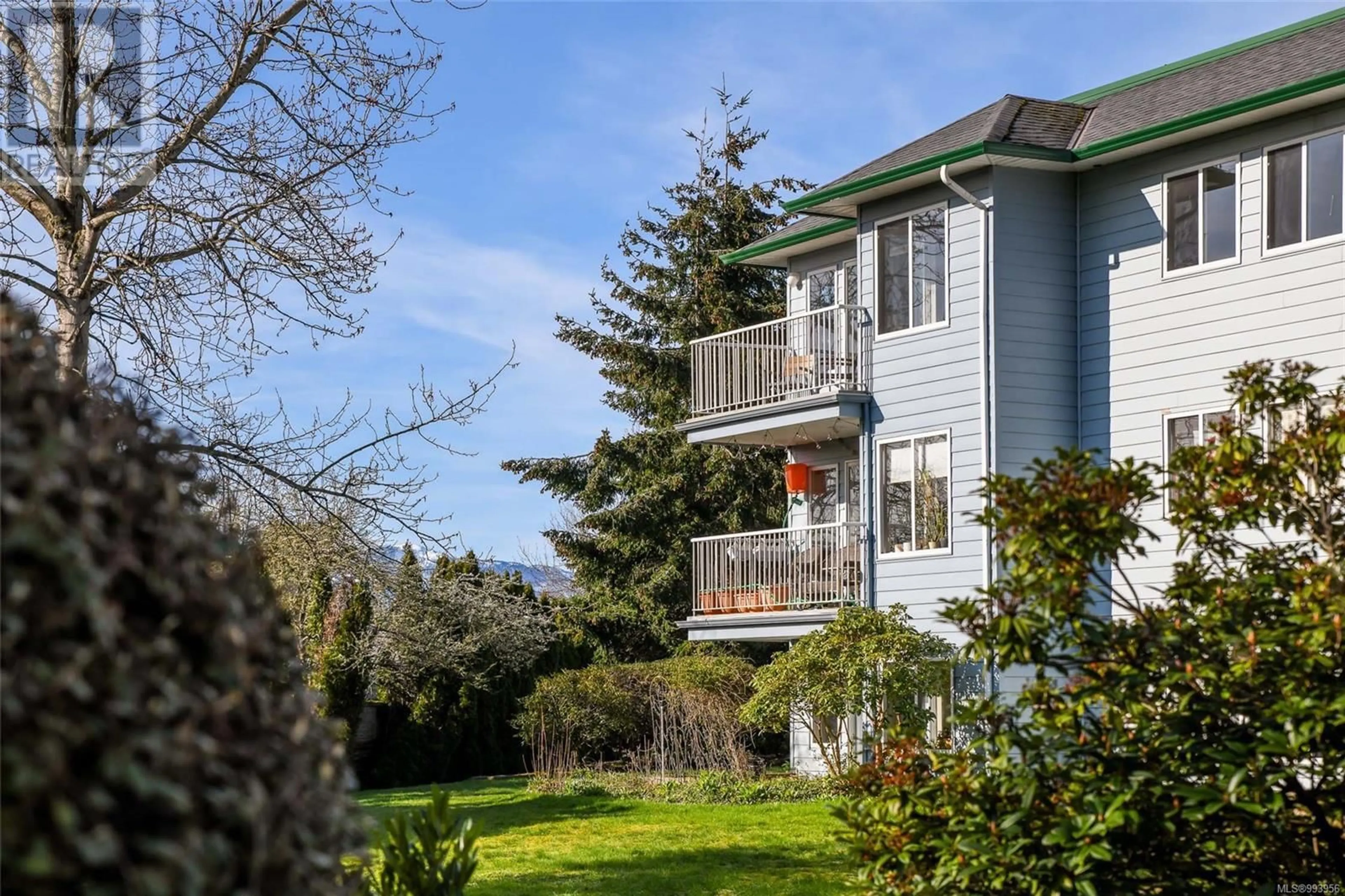 A pic from outside/outdoor area/front of a property/back of a property/a pic from drone, mountain view for 305A - 698 ASPEN ROAD, Comox British Columbia V9M3S9