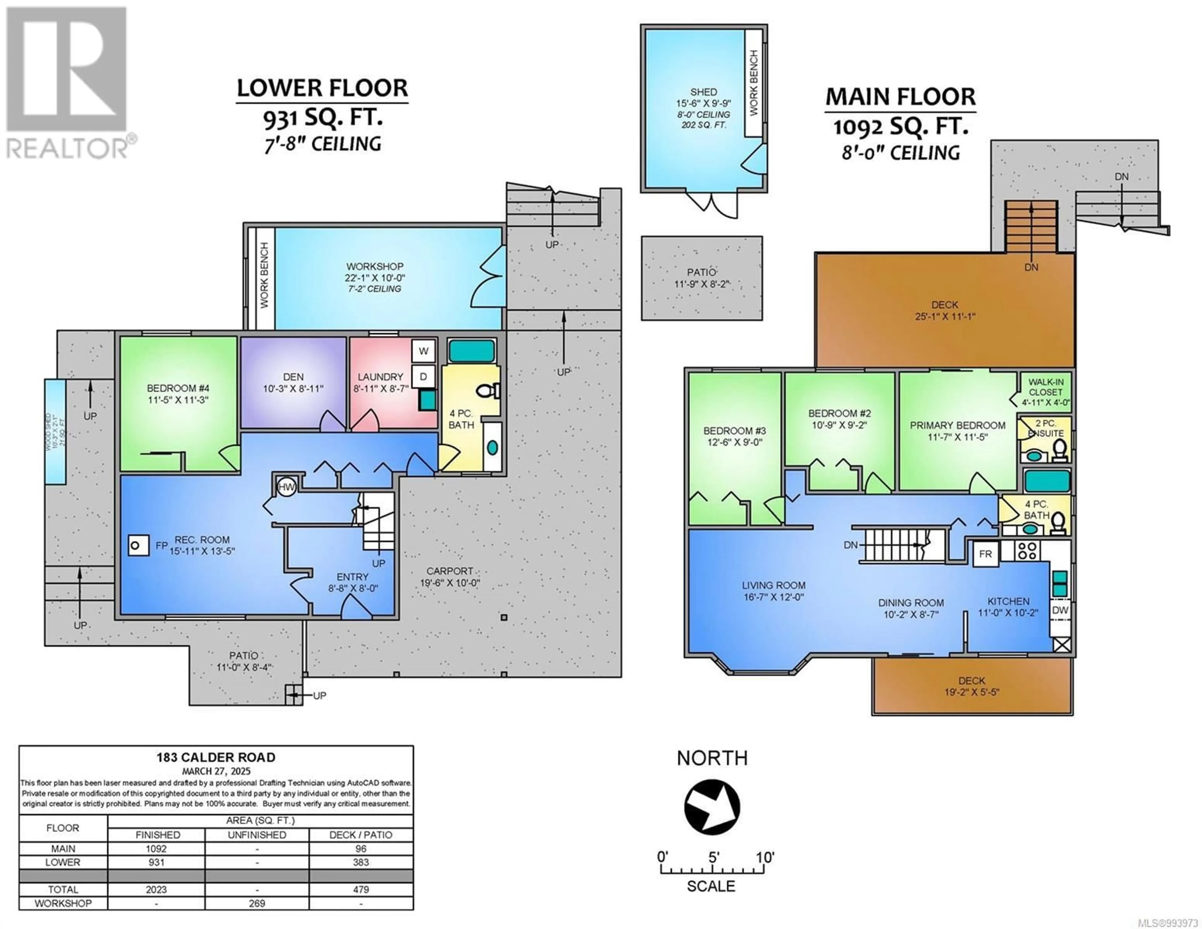 Floor plan for 183 CALDER ROAD, Nanaimo British Columbia V9R6J2