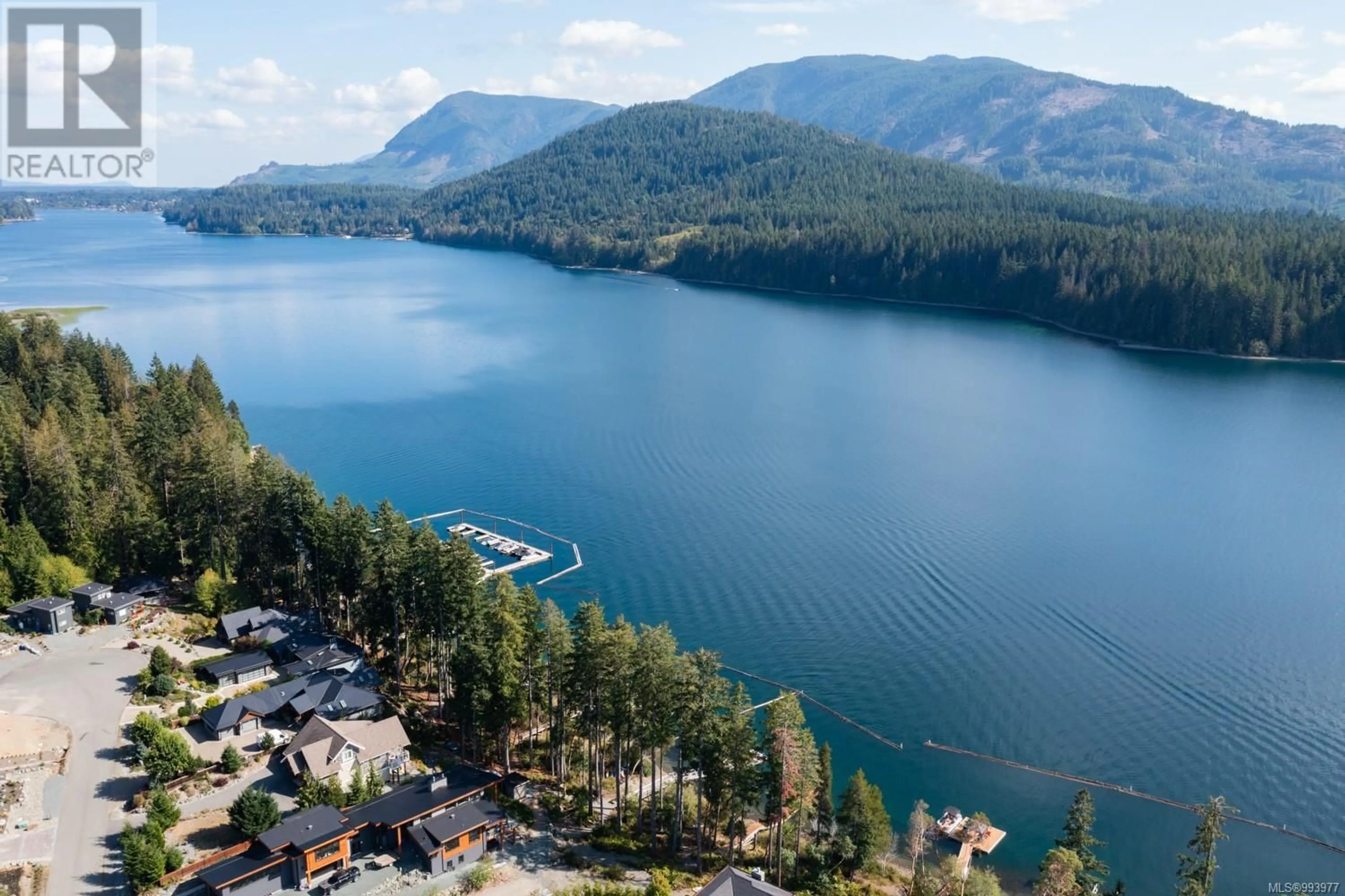 A pic from outside/outdoor area/front of a property/back of a property/a pic from drone, water/lake/river/ocean view for 9388 LAKEFRONT RISE, Lake Cowichan British Columbia V0R2G1