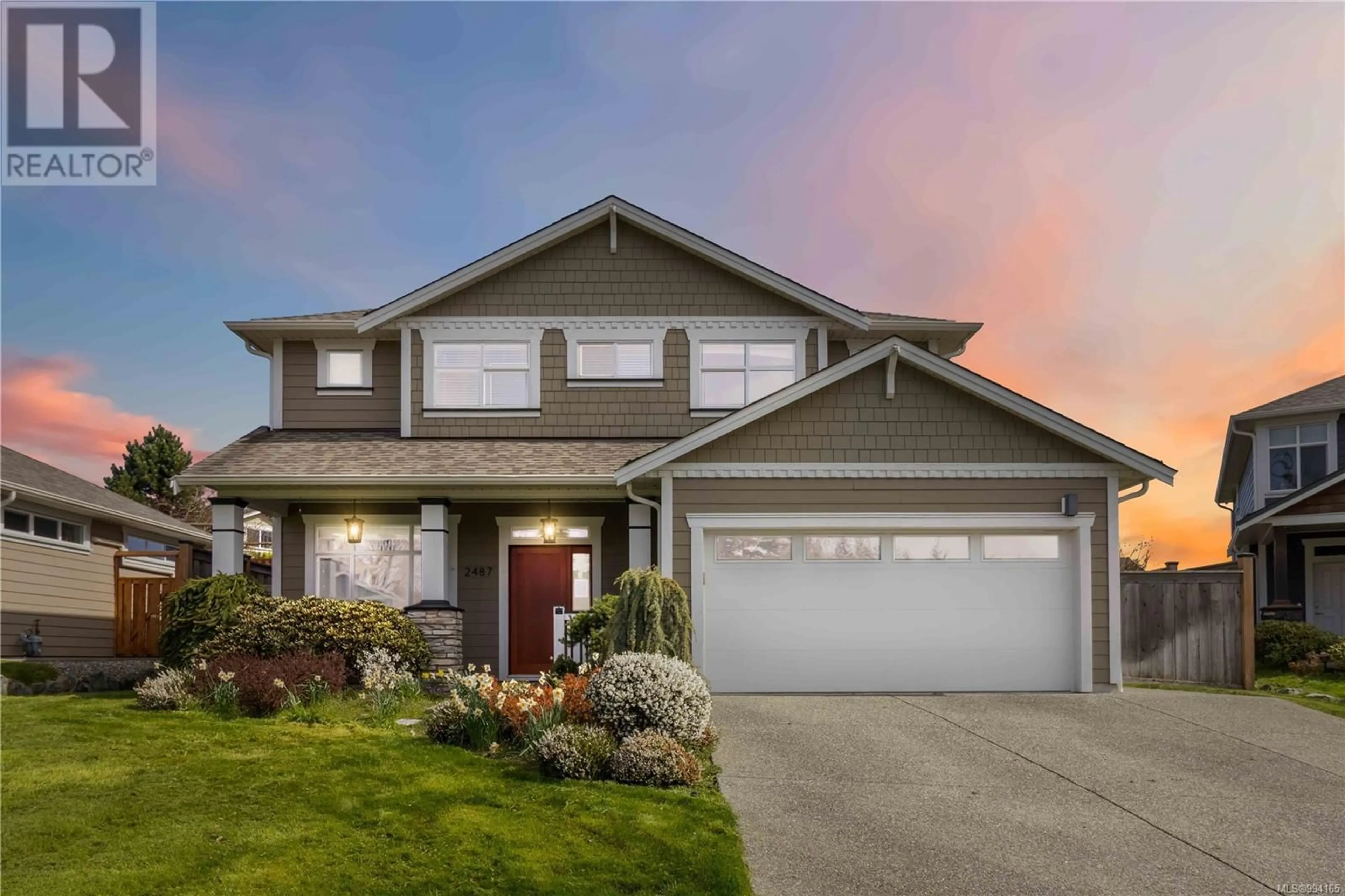 Home with vinyl exterior material, street for 2487 ANTHONY PLACE, Sooke British Columbia V9Z1N7