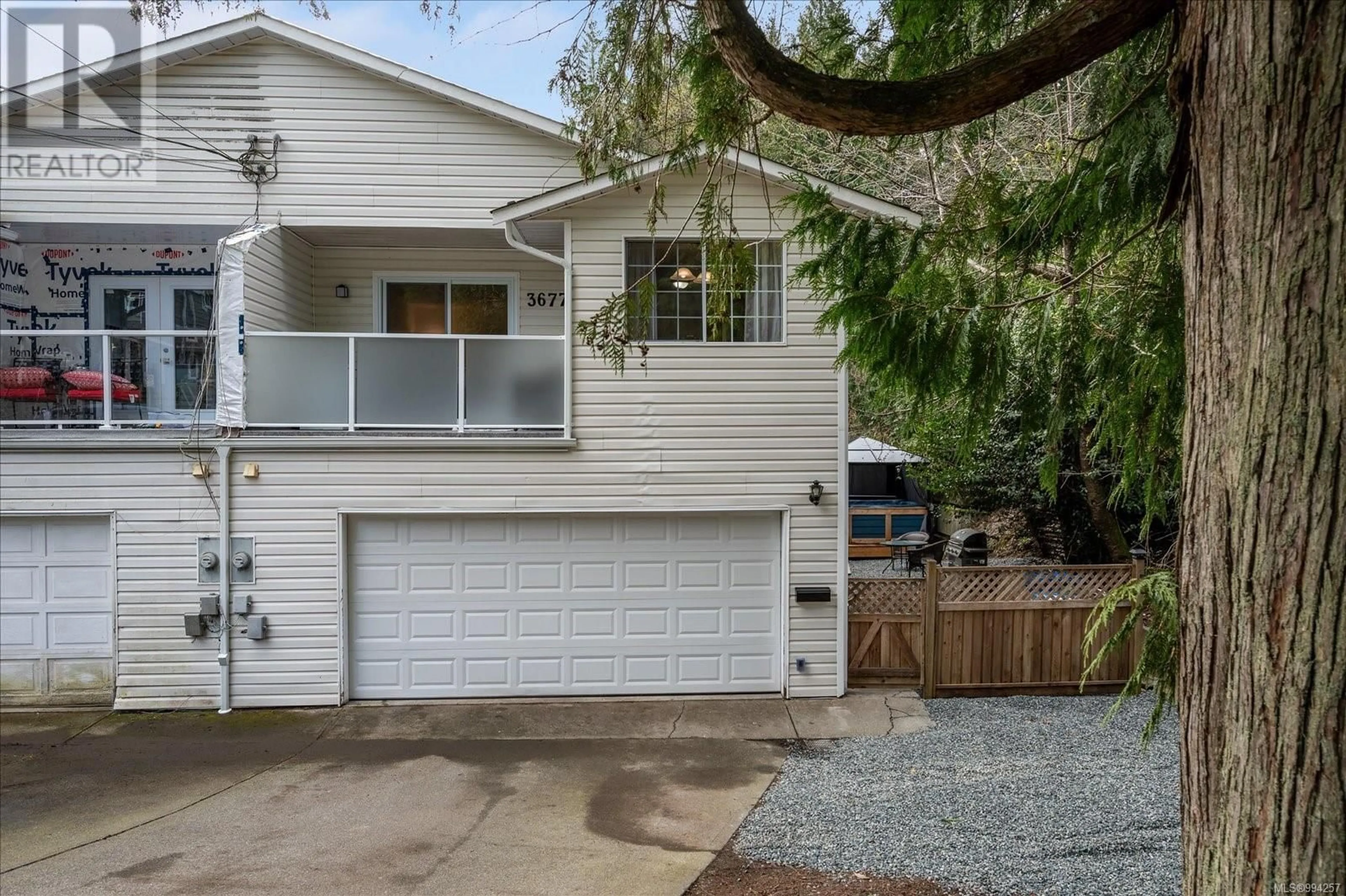Home with vinyl exterior material, street for 3677 ROSS ROAD, Nanaimo British Columbia V9T4L9