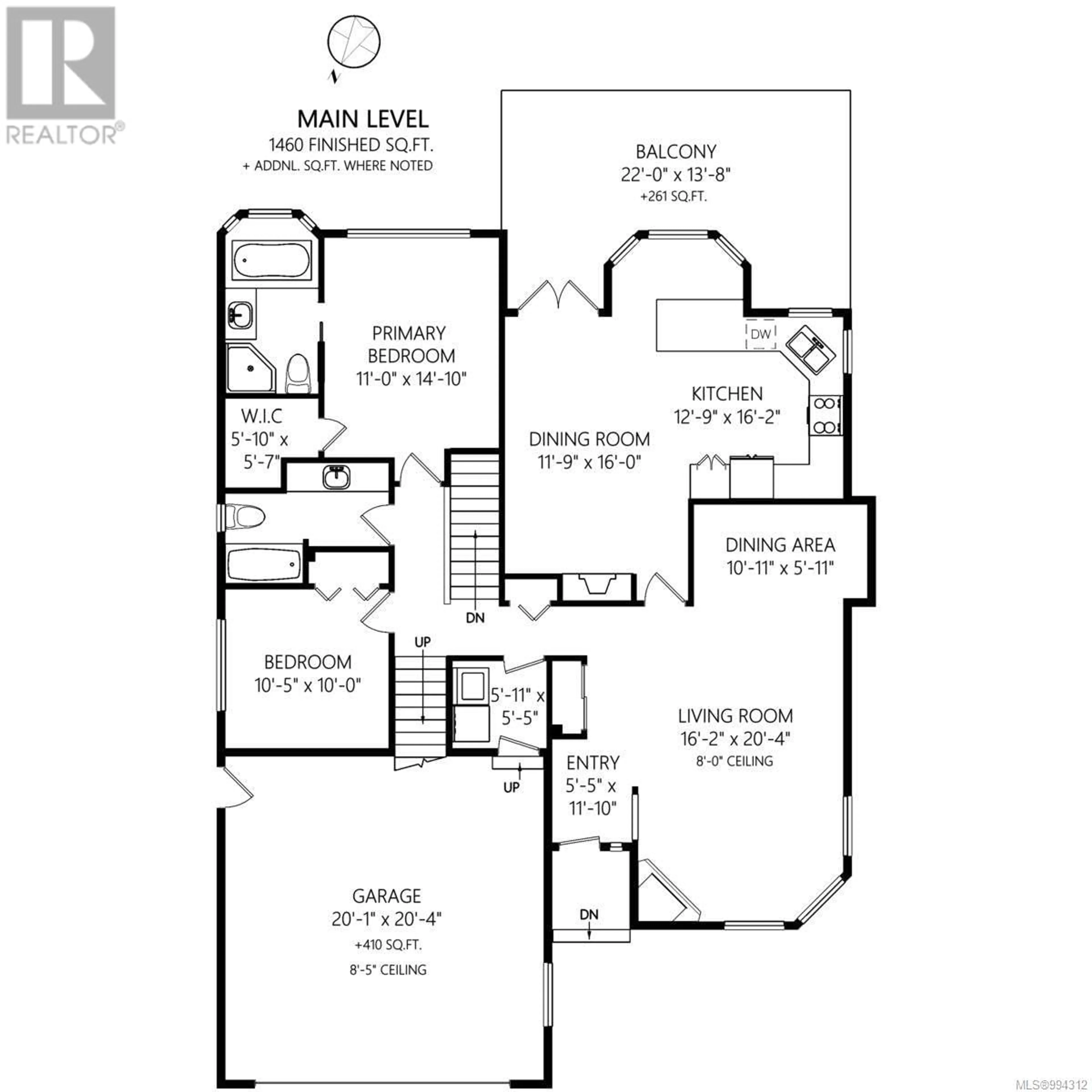 Floor plan for 4915 DENFORD PLACE, Nanaimo British Columbia V9V1R3