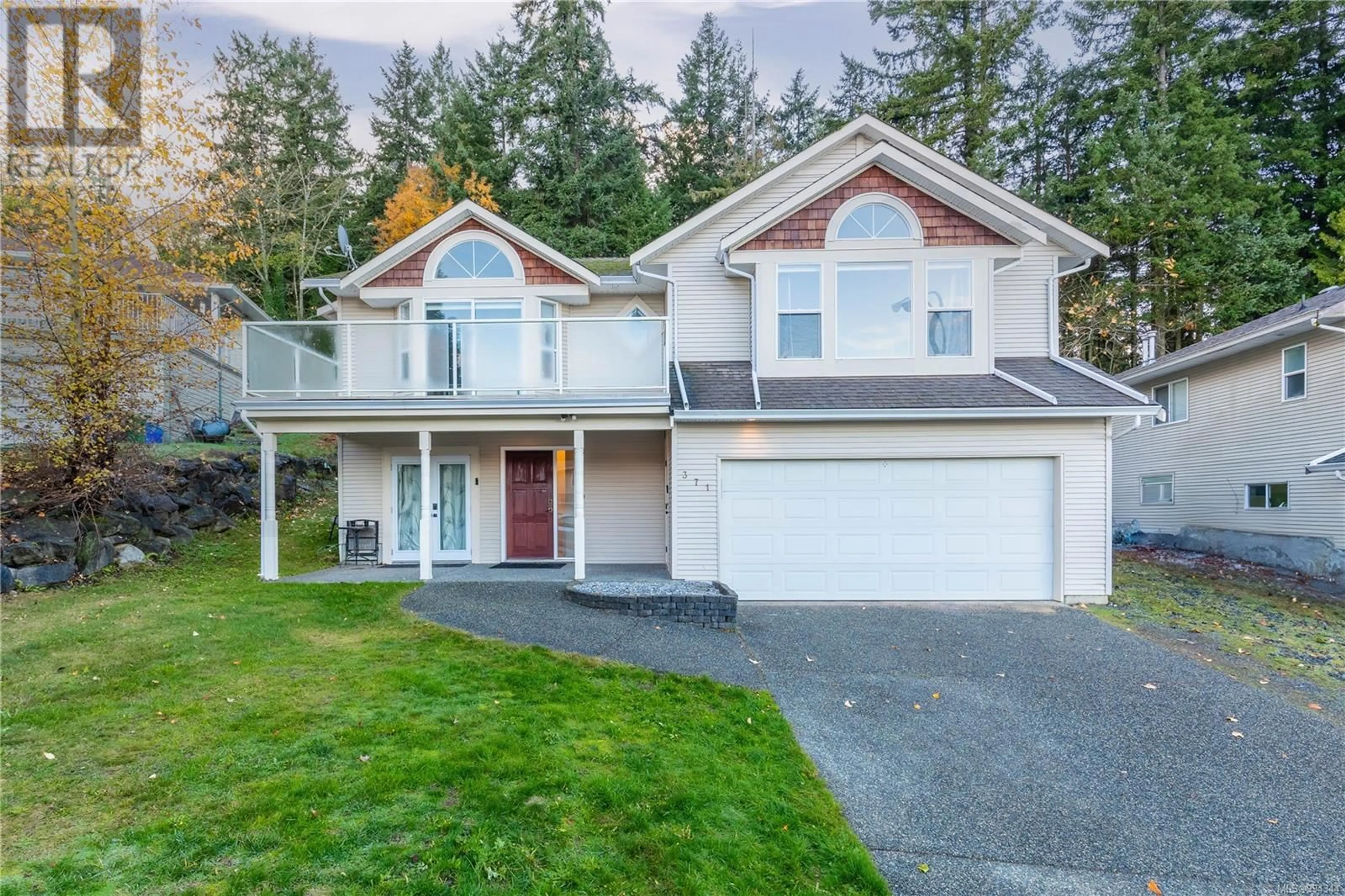 Home with vinyl exterior material, street for 371 HARWELL ROAD, Nanaimo British Columbia V9R6Y8