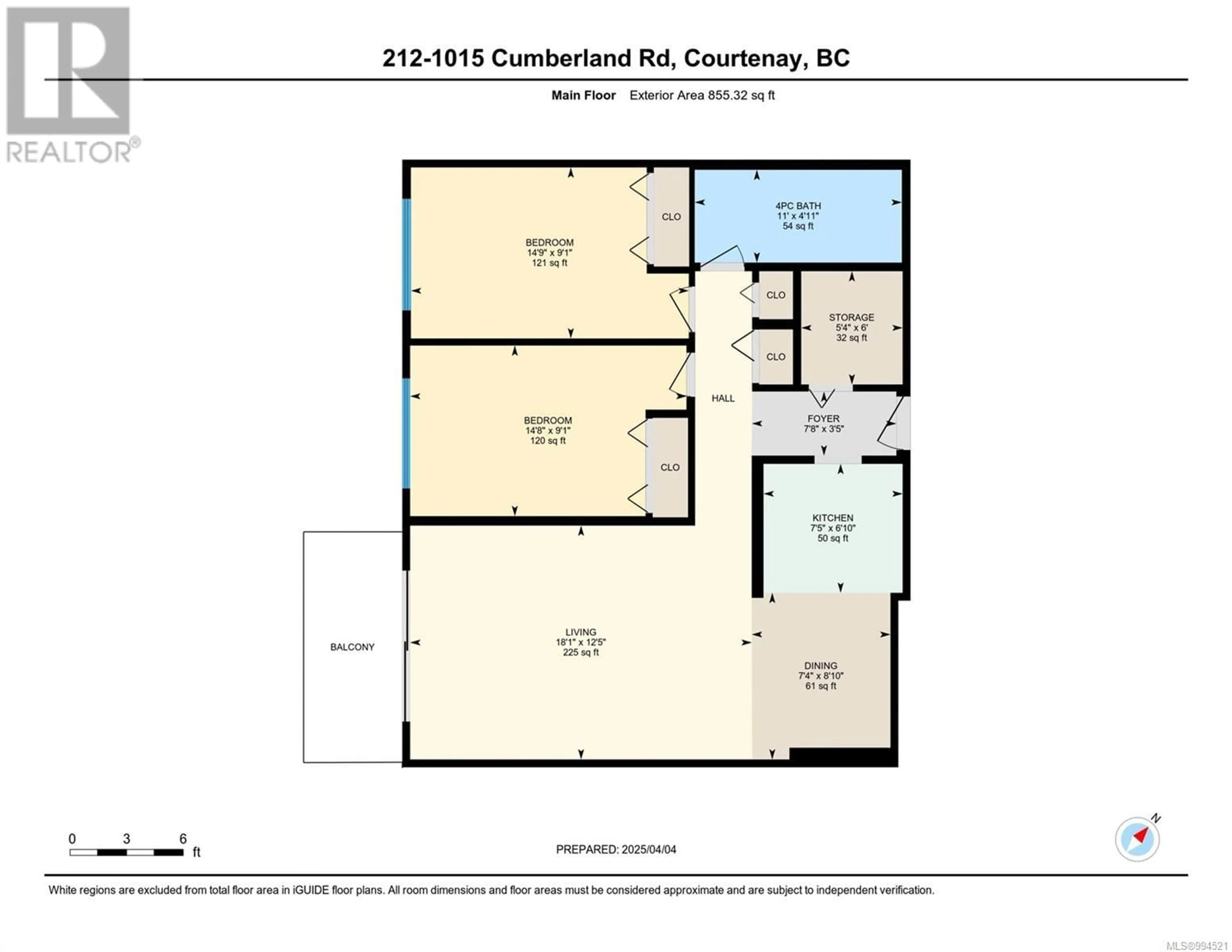 Floor plan for 212 - 1015 CUMBERLAND ROAD, Courtenay British Columbia V9N2E7