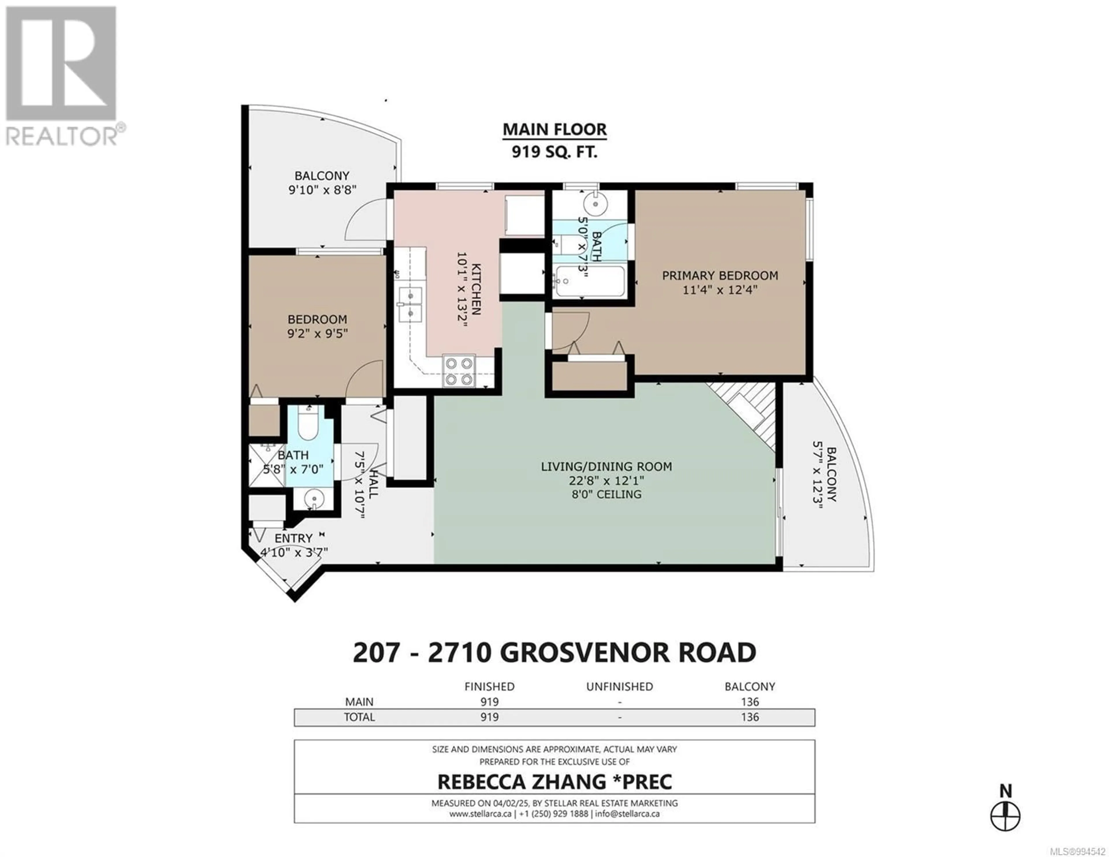 Floor plan for 207 - 2710 GROSVENOR ROAD, Victoria British Columbia V8T3M9