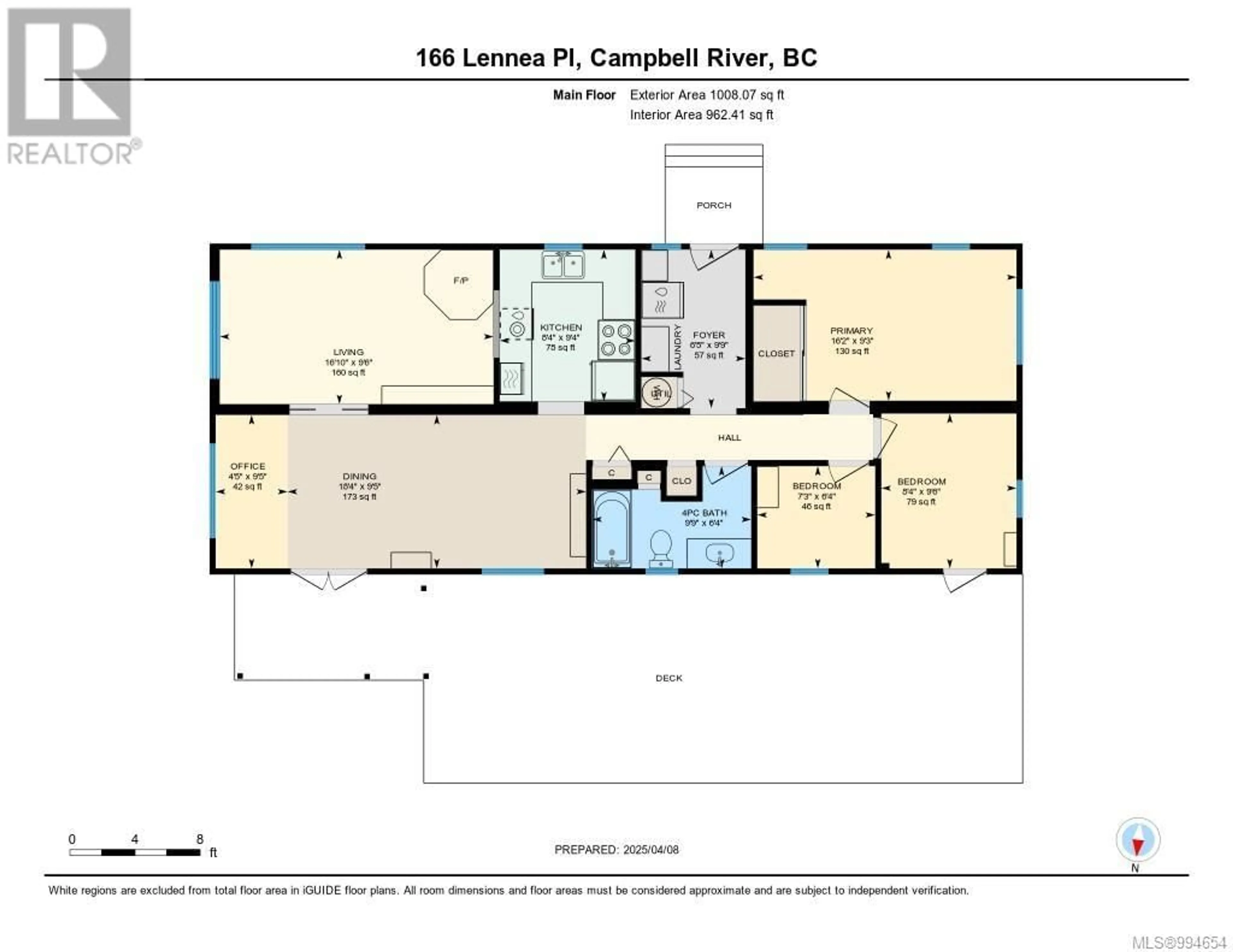 Floor plan for 166 LENNEA PLACE, Campbell River British Columbia V9H1G7