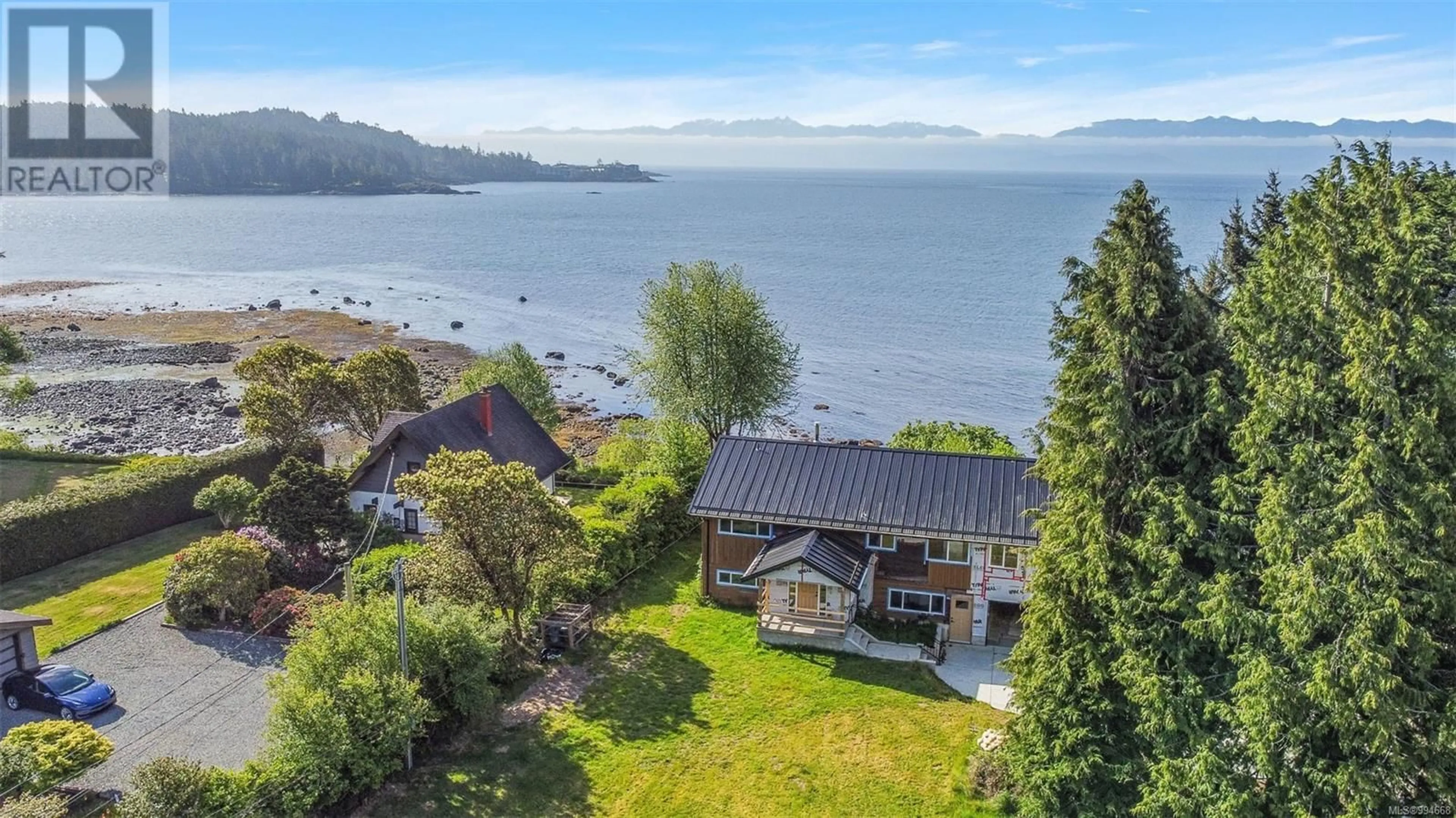 A pic from outside/outdoor area/front of a property/back of a property/a pic from drone, water/lake/river/ocean view for 7041 RICHVIEW ROAD, Sooke British Columbia V9Z0T3