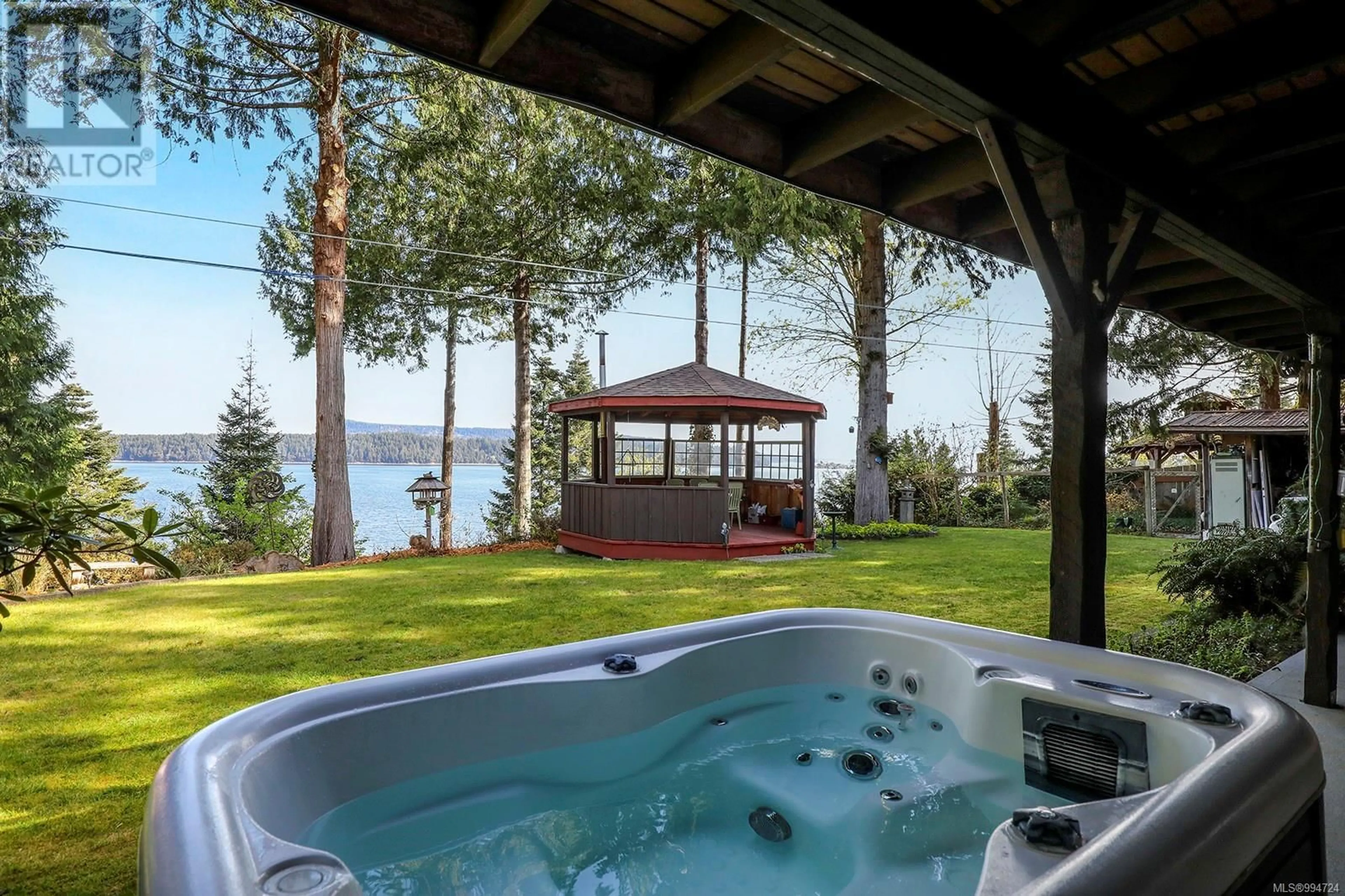 Patio, water/lake/river/ocean view for 5145 GAINSBERG ROAD, Bowser British Columbia V0R1G0