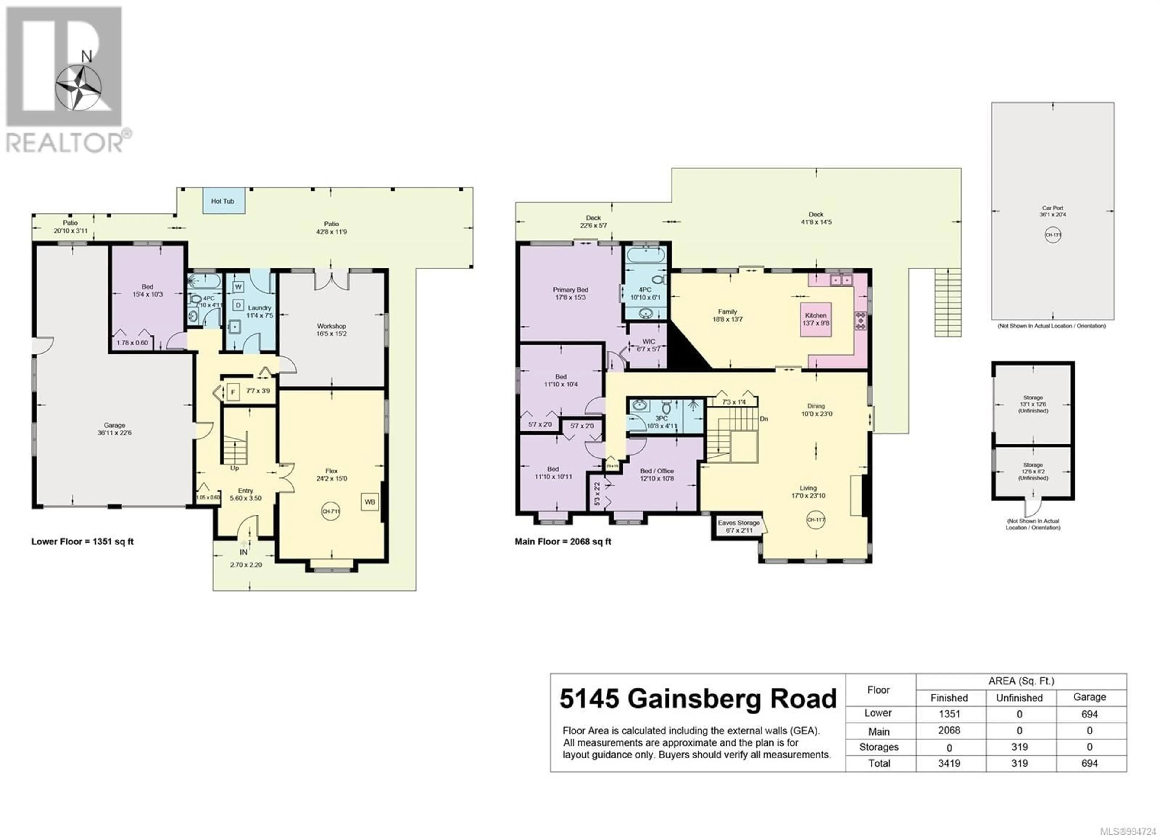 Floor plan for 5145 GAINSBERG ROAD, Bowser British Columbia V0R1G0
