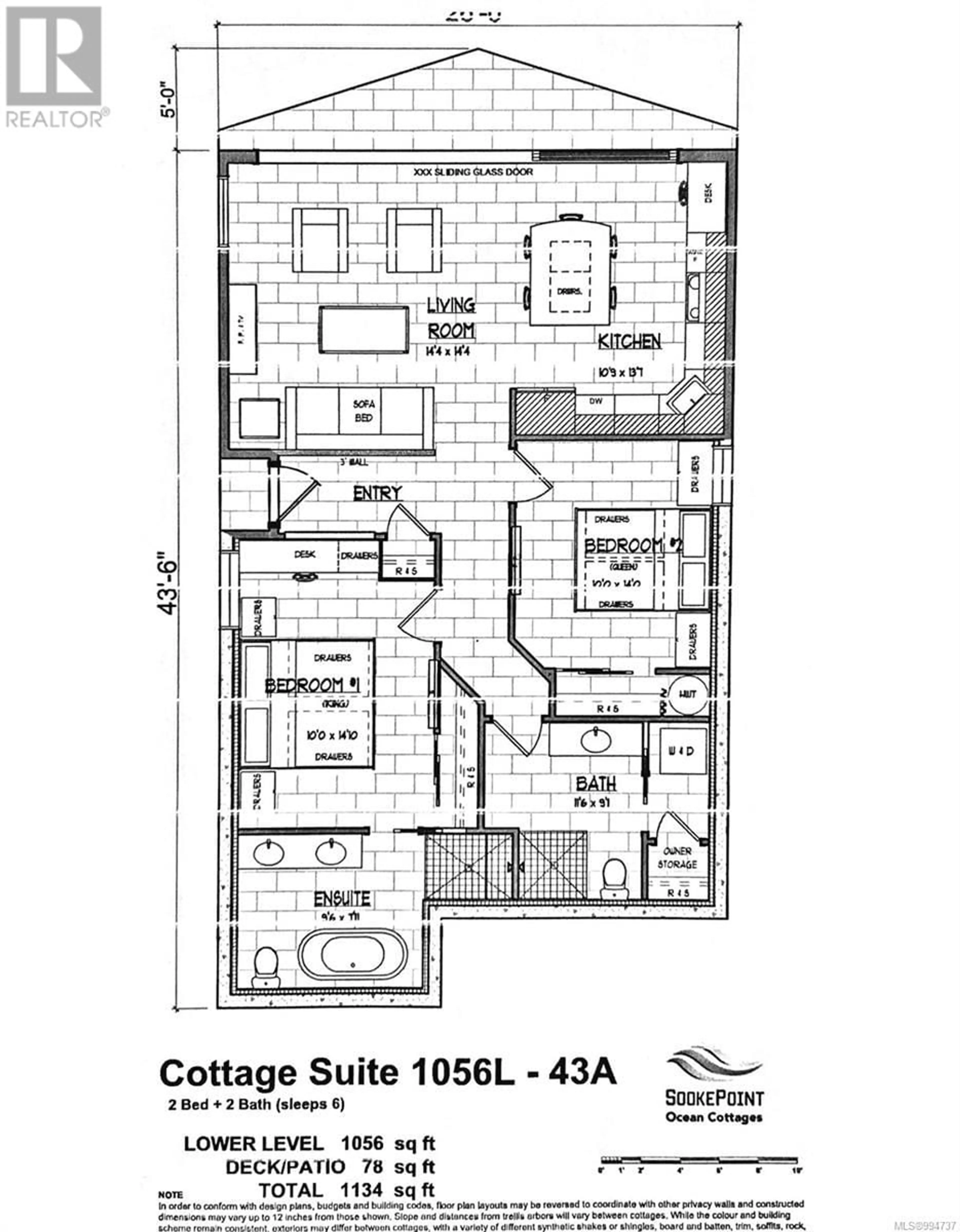 Floor plan for 43A - 1000 SOOKEPOINT PLACE, Sooke British Columbia V9Z1N8