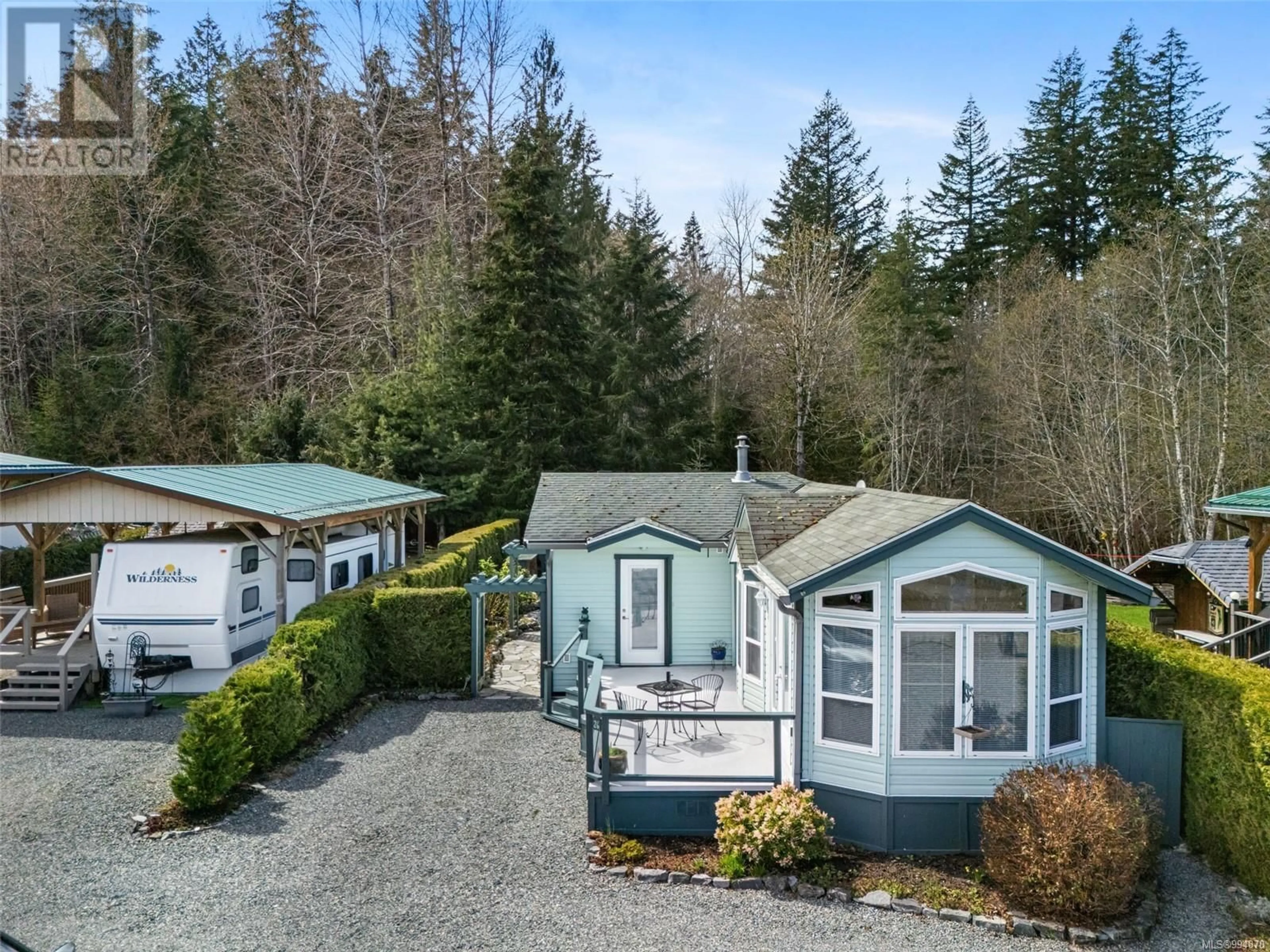 A pic from outside/outdoor area/front of a property/back of a property/a pic from drone, unknown for 26 - 8631 SOUTH SHORE ROAD, Lake Cowichan British Columbia V0R2G0