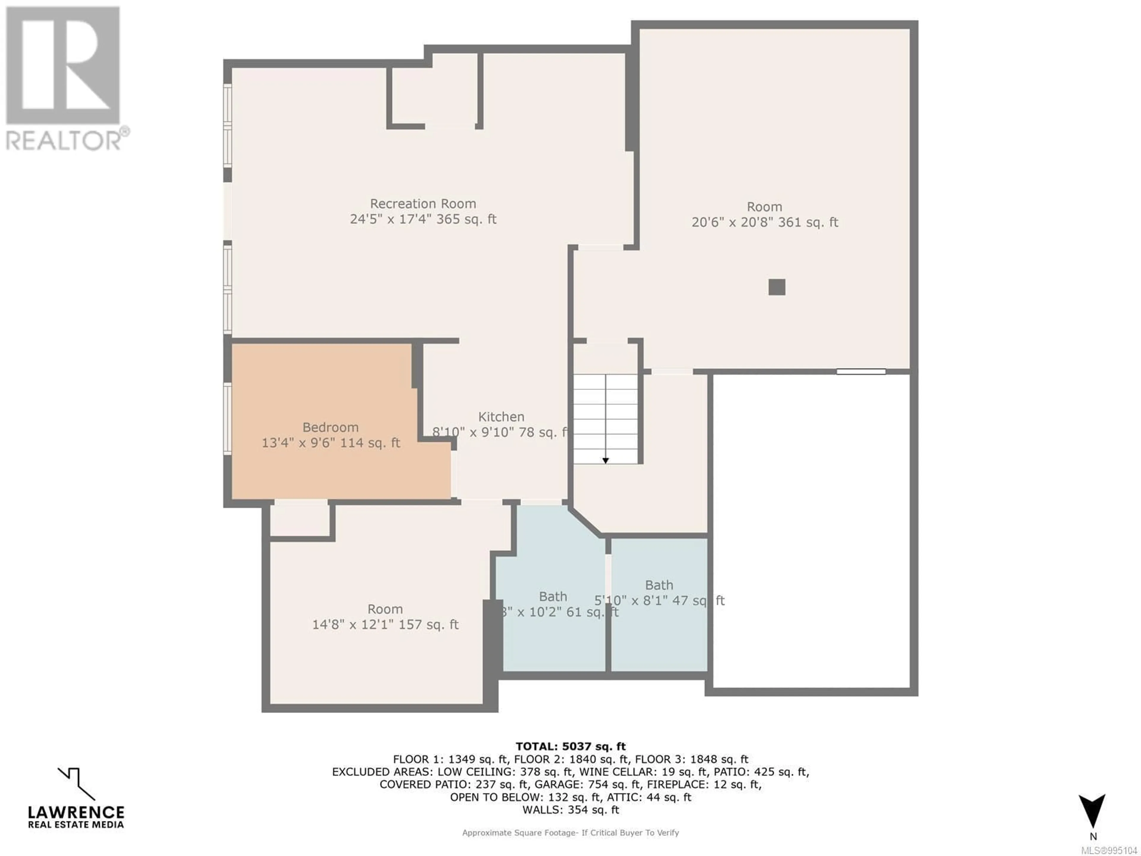 Floor plan for 4973 LA QUINTA PLACE, Saanich British Columbia V8Y3G9