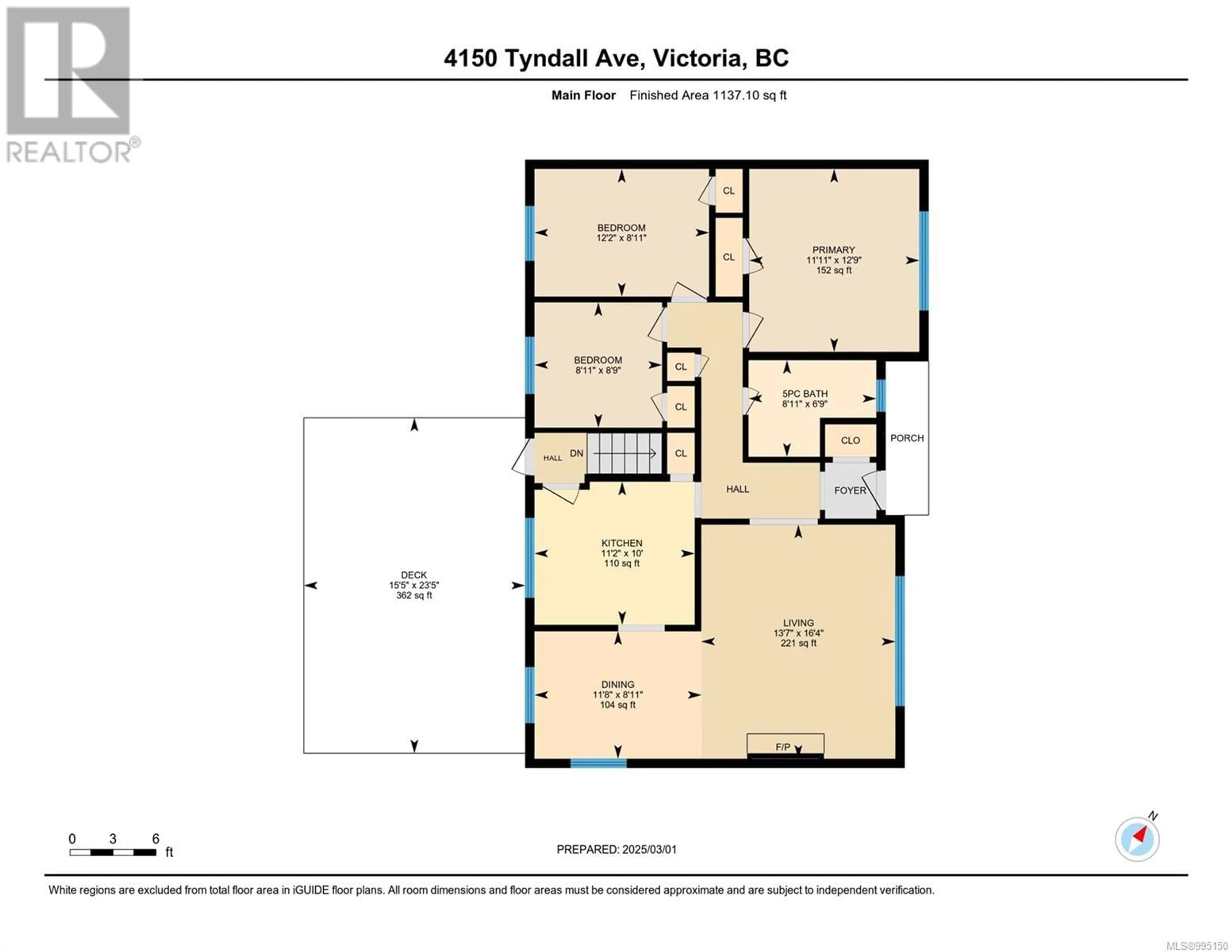 Floor plan for 4150 TYNDALL AVENUE, Saanich British Columbia V8N3R8