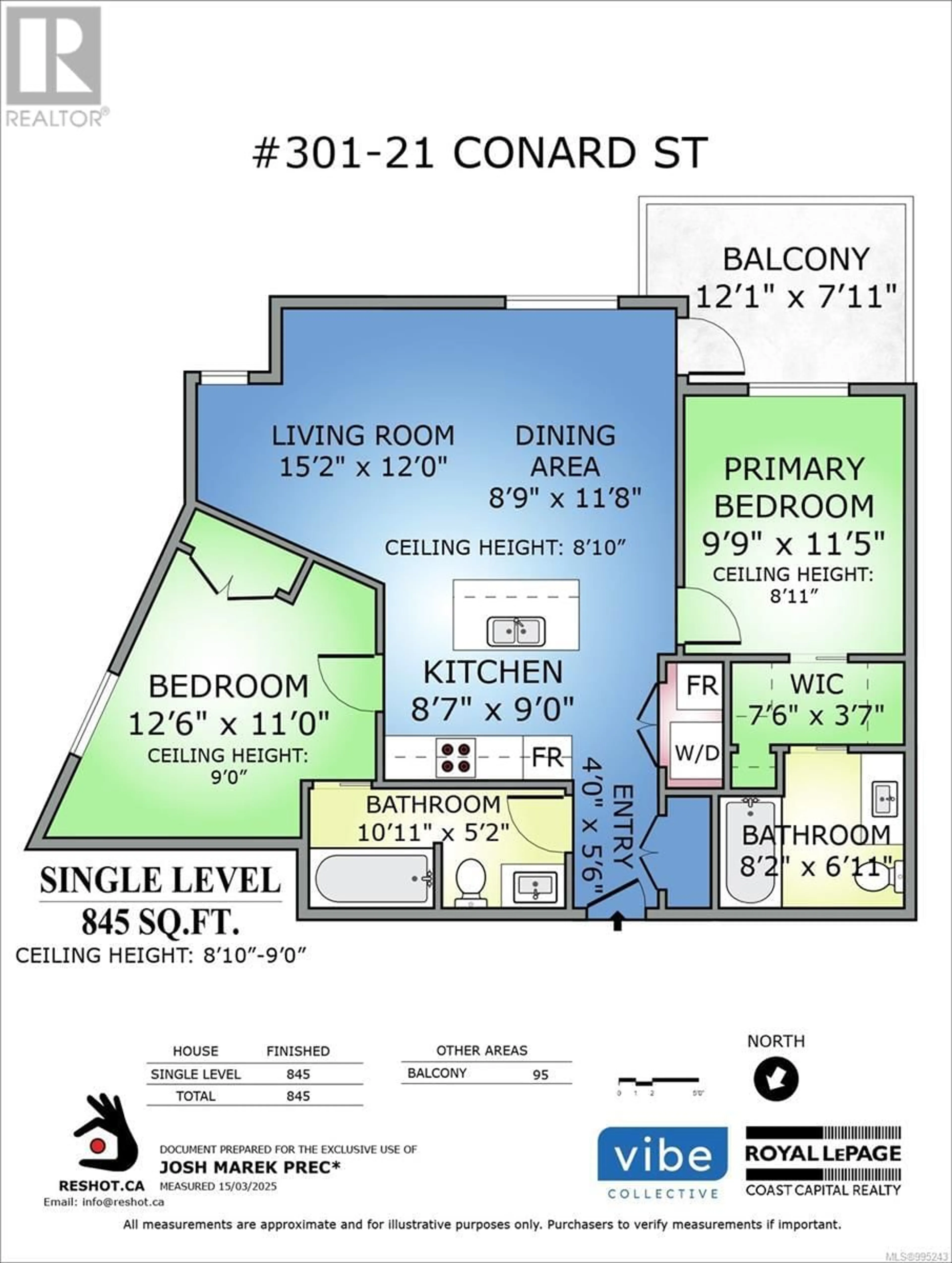 Floor plan for 201 - 21 CONARD STREET, View Royal British Columbia V8Z5G1