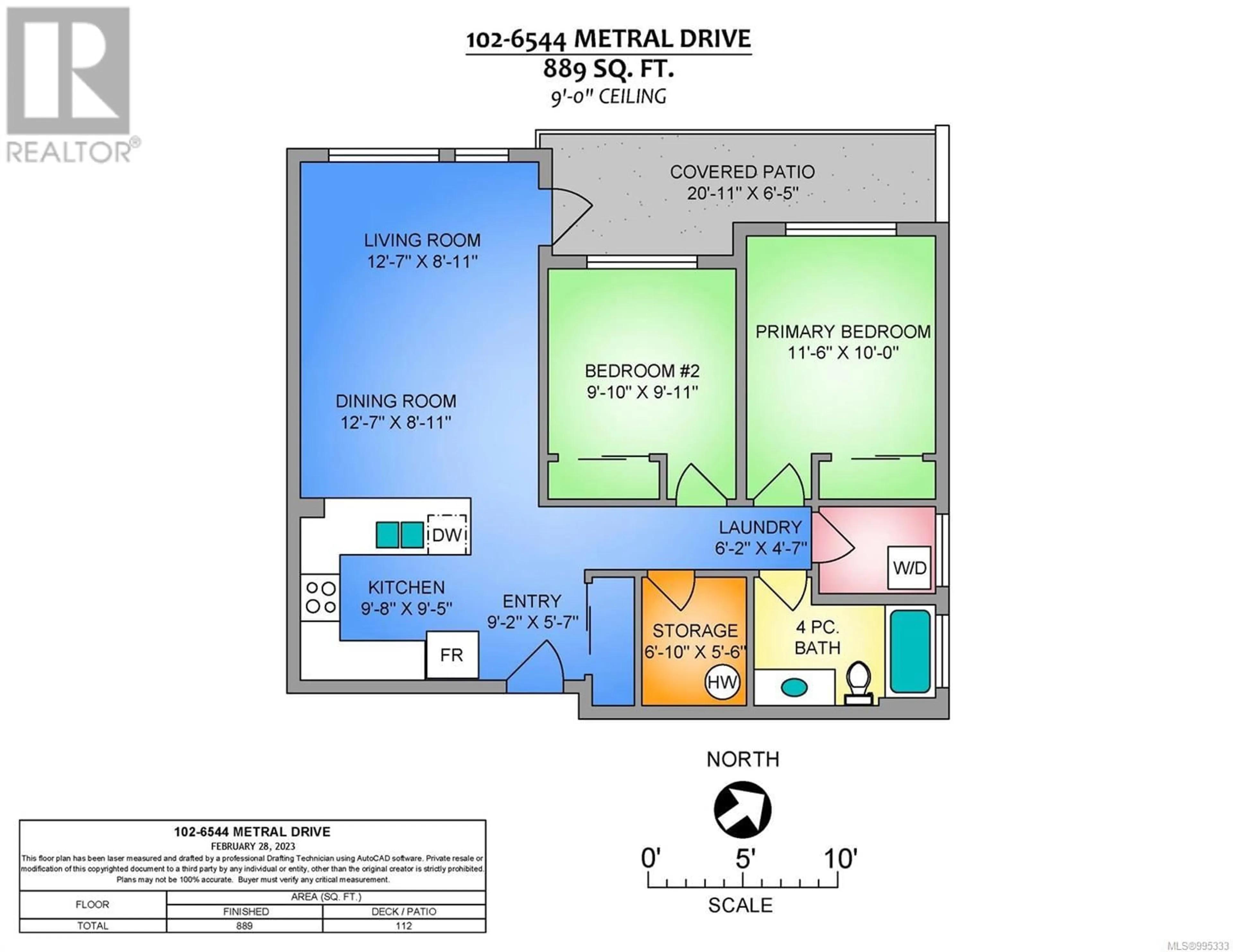 Floor plan for 102 - 6544 METRAL DRIVE, Nanaimo British Columbia V9T2L8
