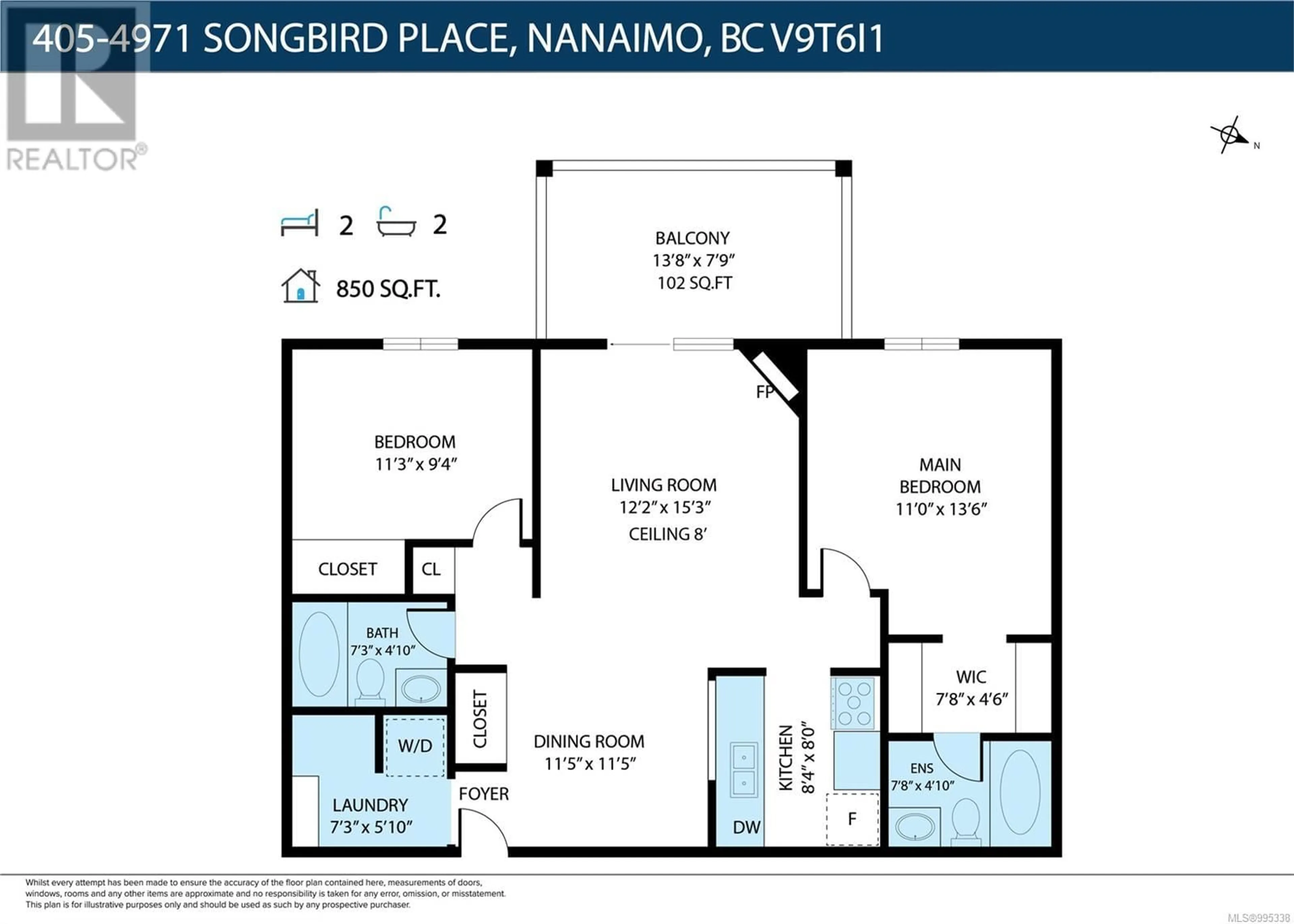 Floor plan for 405 - 4971 SONGBIRD PLACE, Nanaimo British Columbia V9T6L1