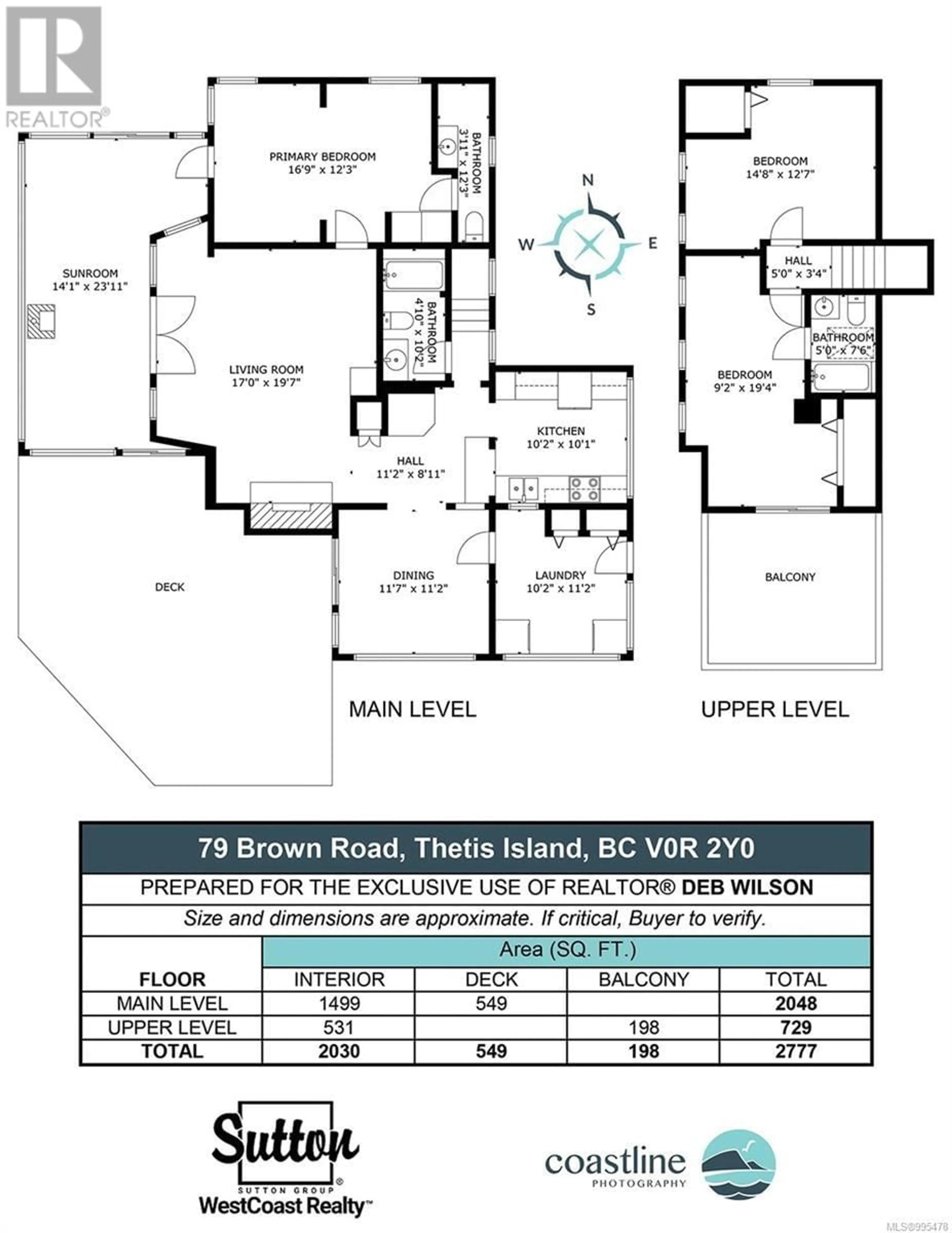 Floor plan for 79 BROWN ROAD, Thetis Island British Columbia V0R2Y0